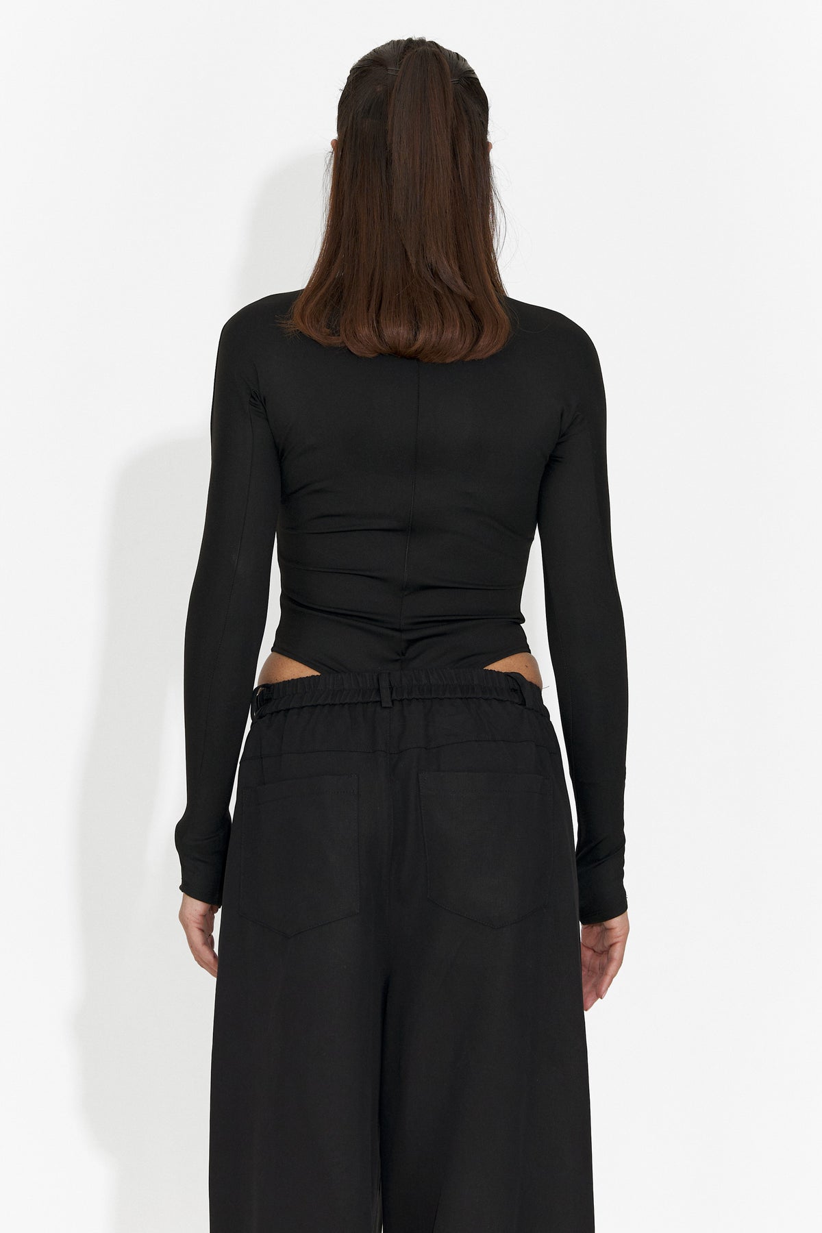 Elegantni ženski body crni Mioala Bogas, slika 2 od 9