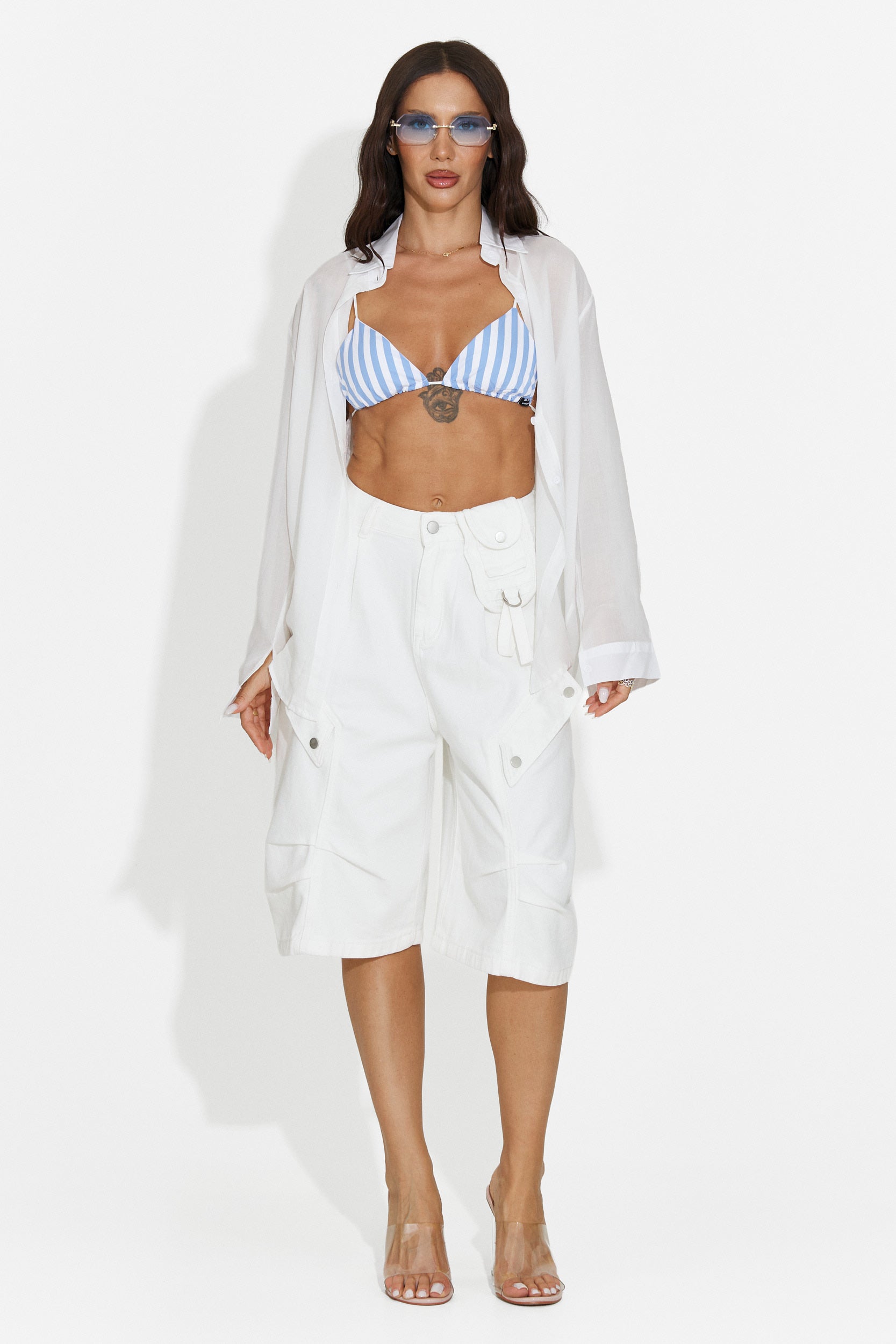 Light blue casual women's bustier Brusty Bogas