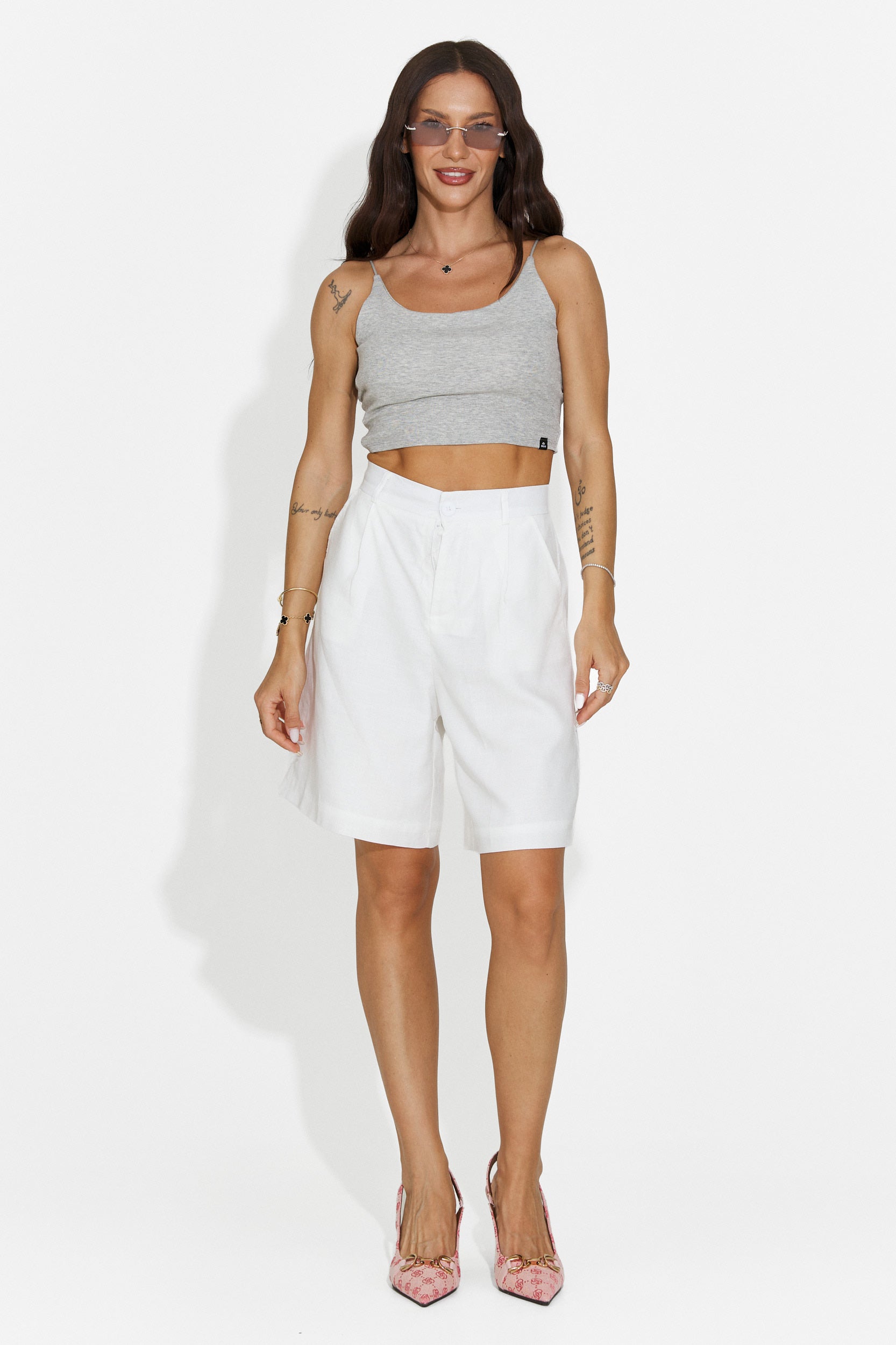 Top casual gris para mujer Vendora Bogas