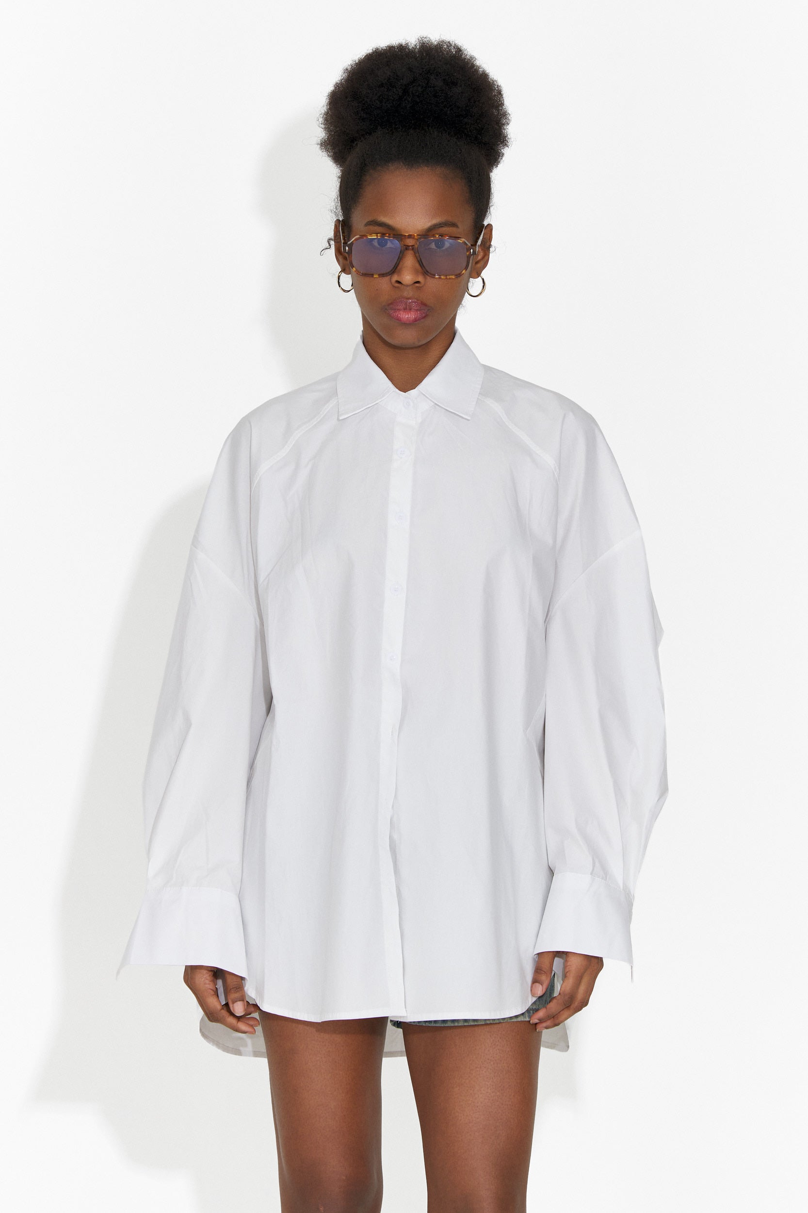 Abrienda Bogas Avslappnad Vit Kvinnors Skjorta