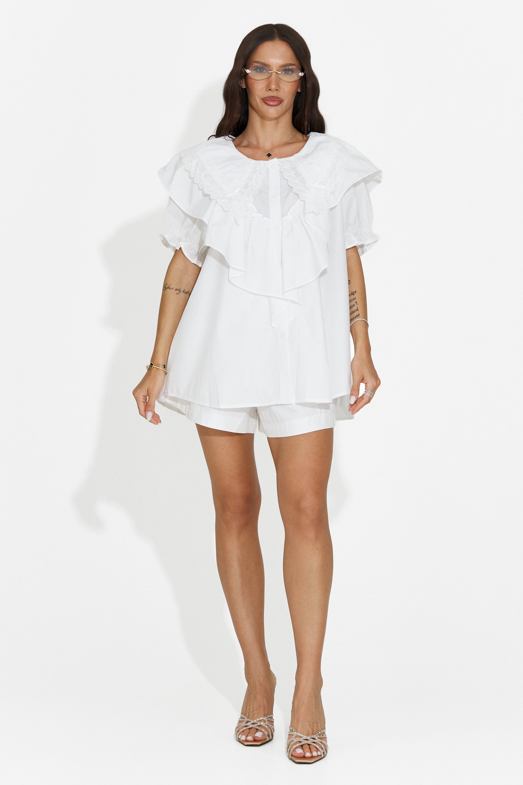 Chemise casual blanche pour femme Karlasia Bogas