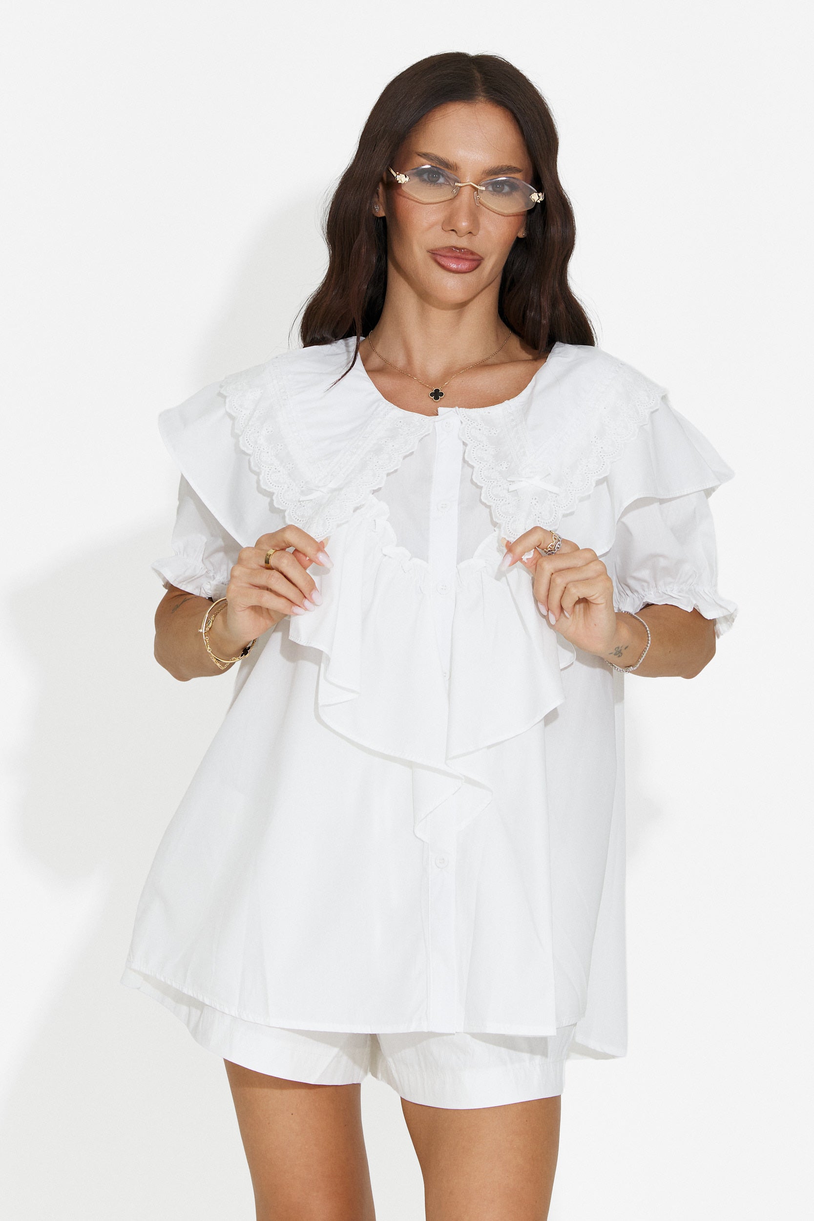 Chemise casual blanche pour femme Karlasia Bogas