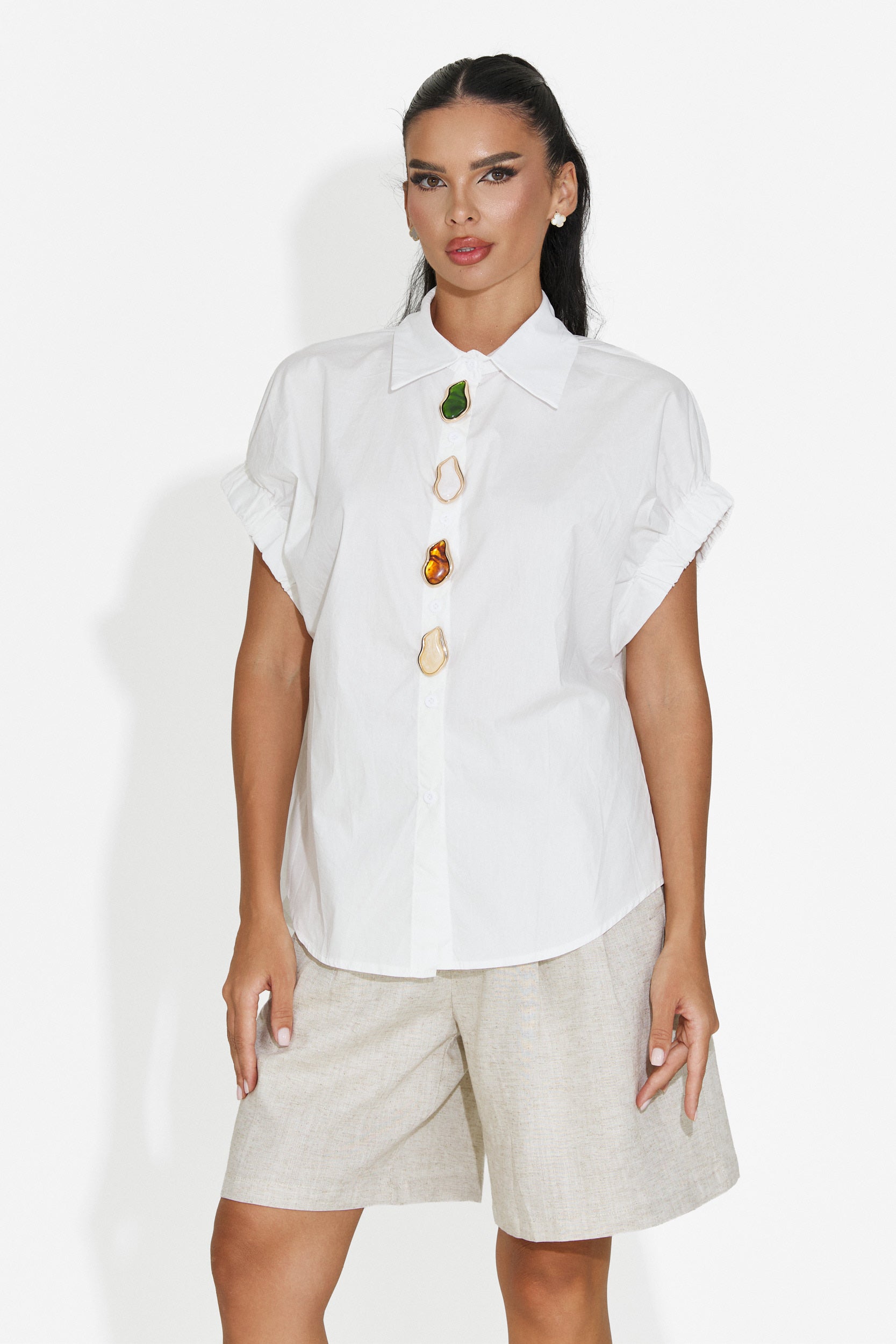 White casual women's shirt Nazmia Bogas