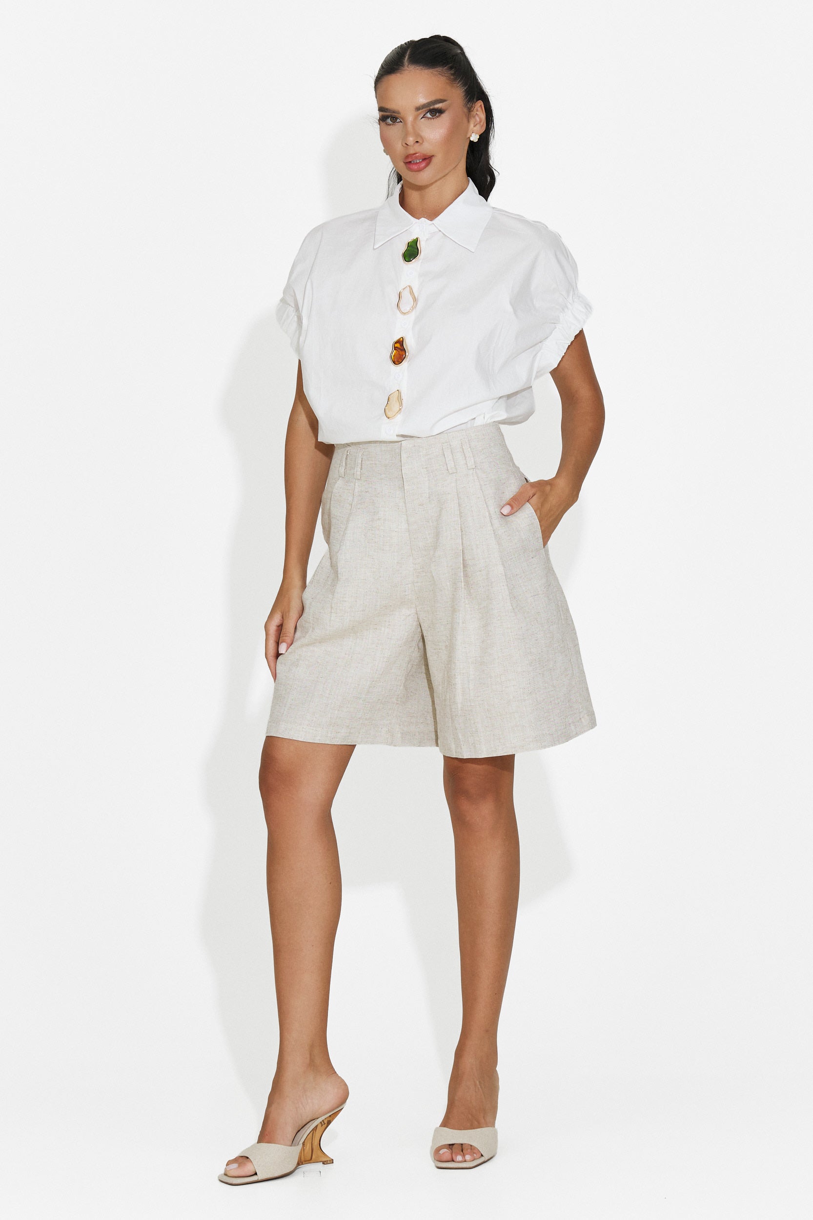 White casual women's shirt Nazmia Bogas