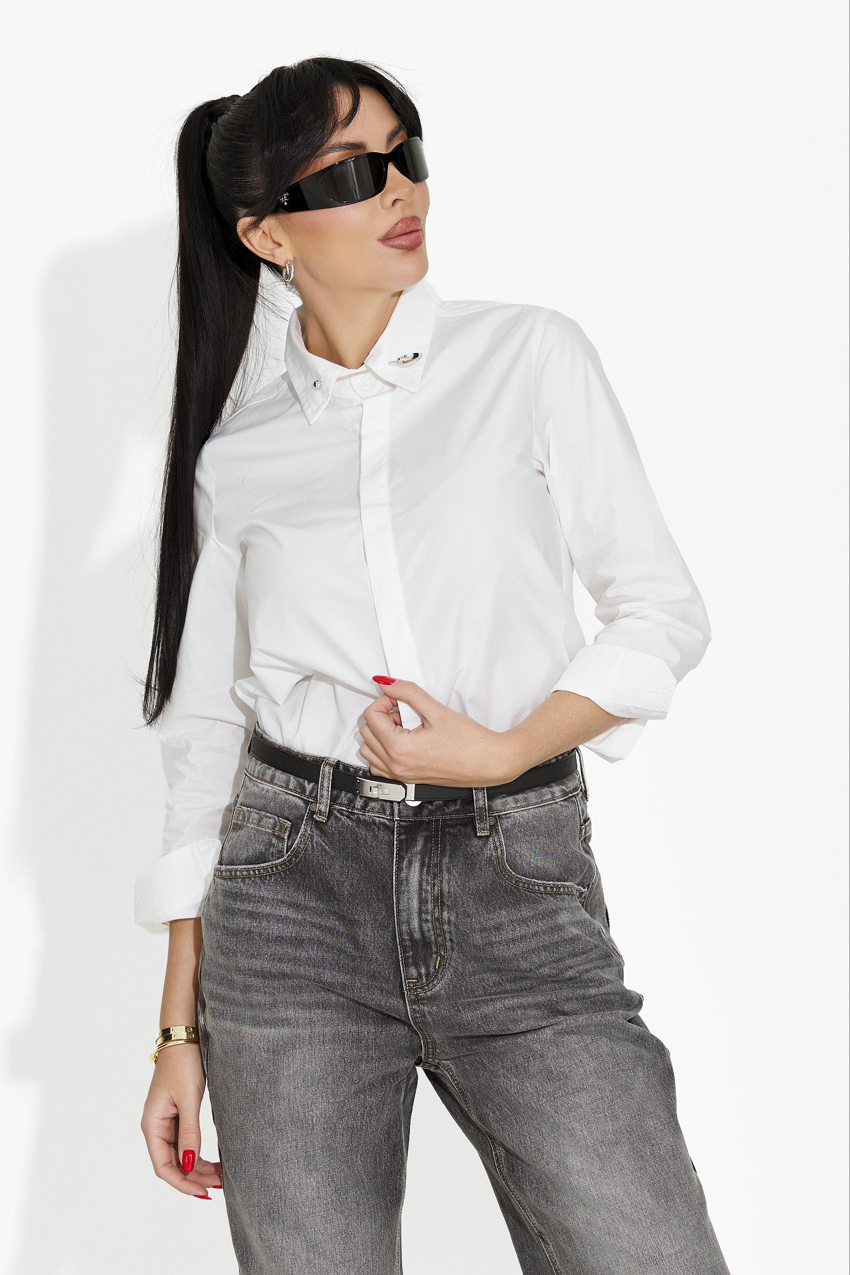 Women's casual white shirt Rochele Bogas