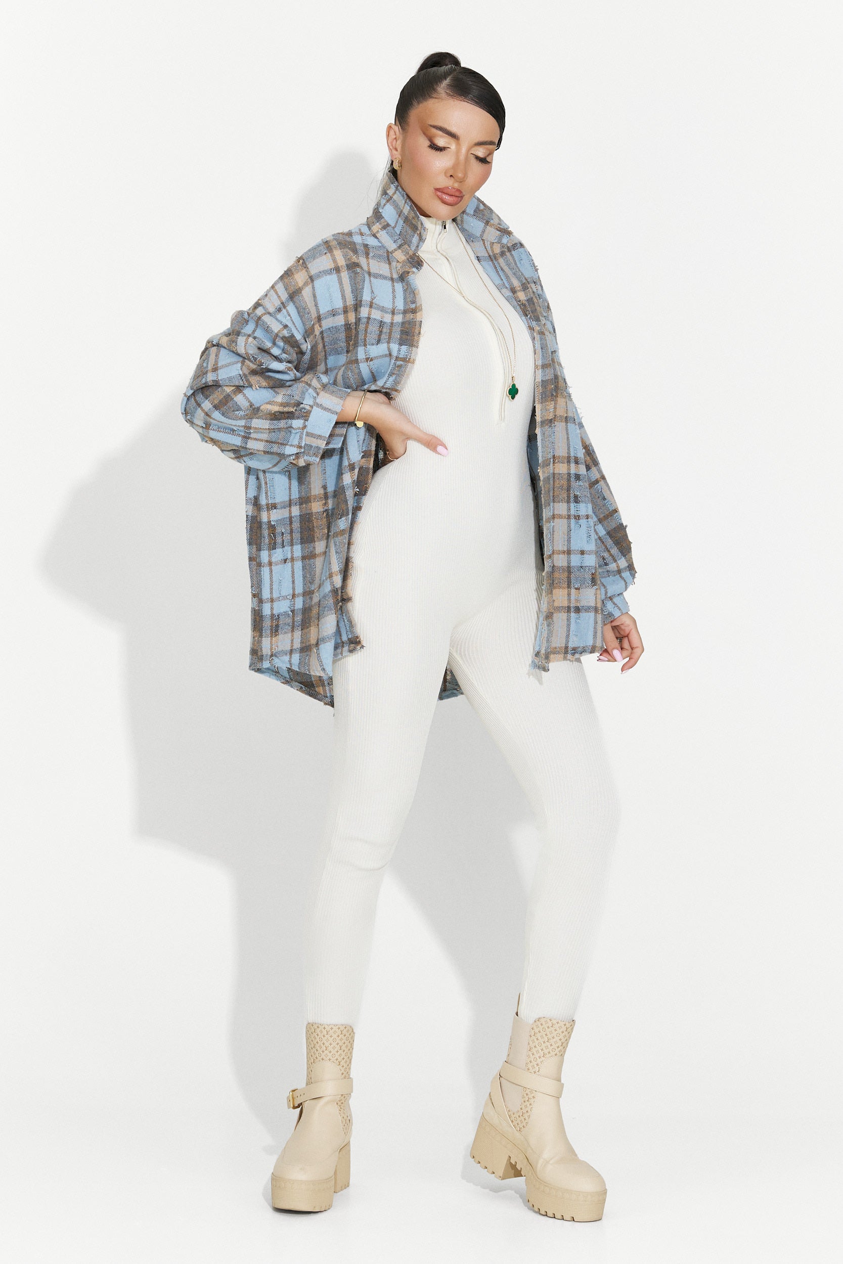 Damenhemd casual blau Jasara Bogas