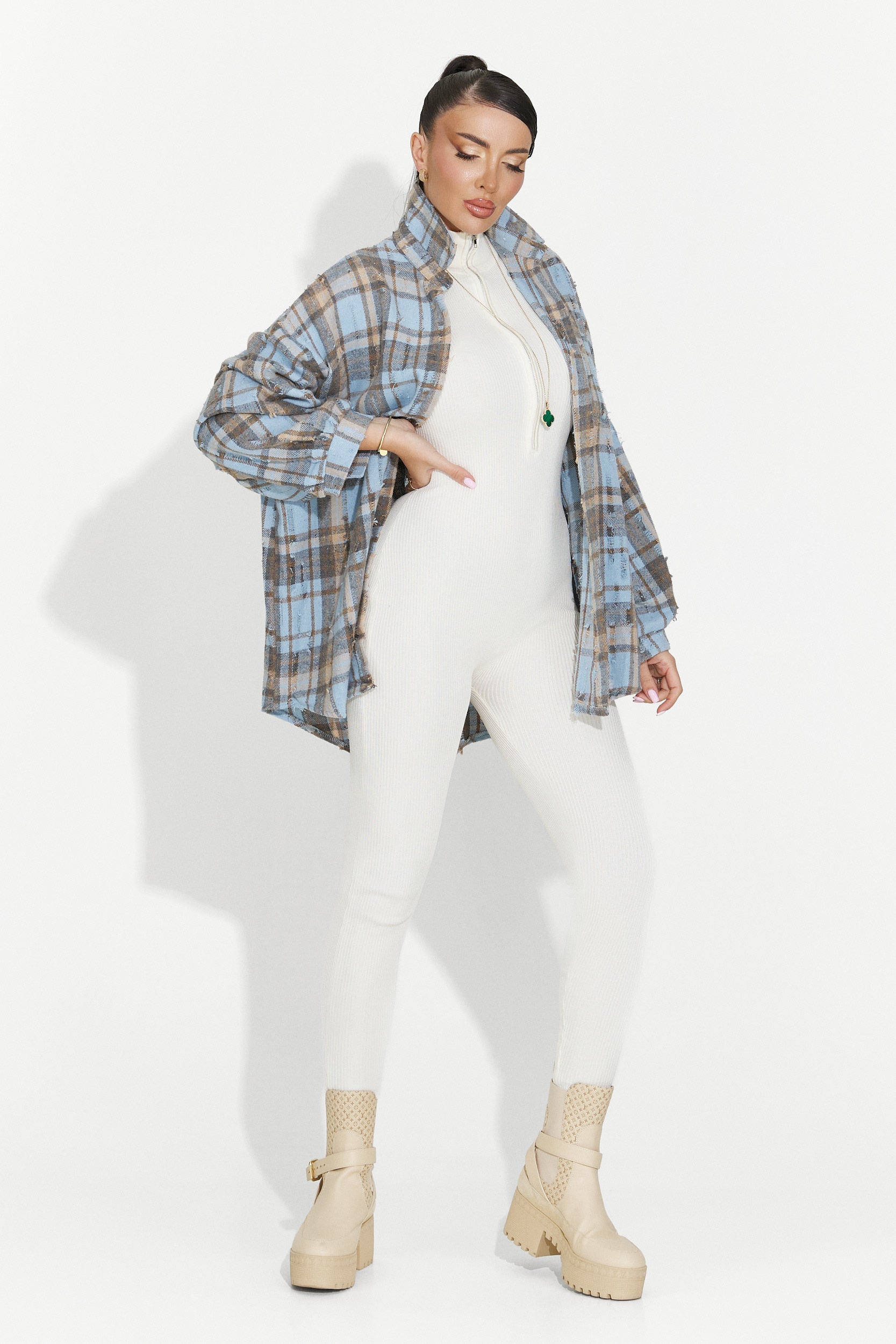 Damenhemd casual blau Jasara Bogas