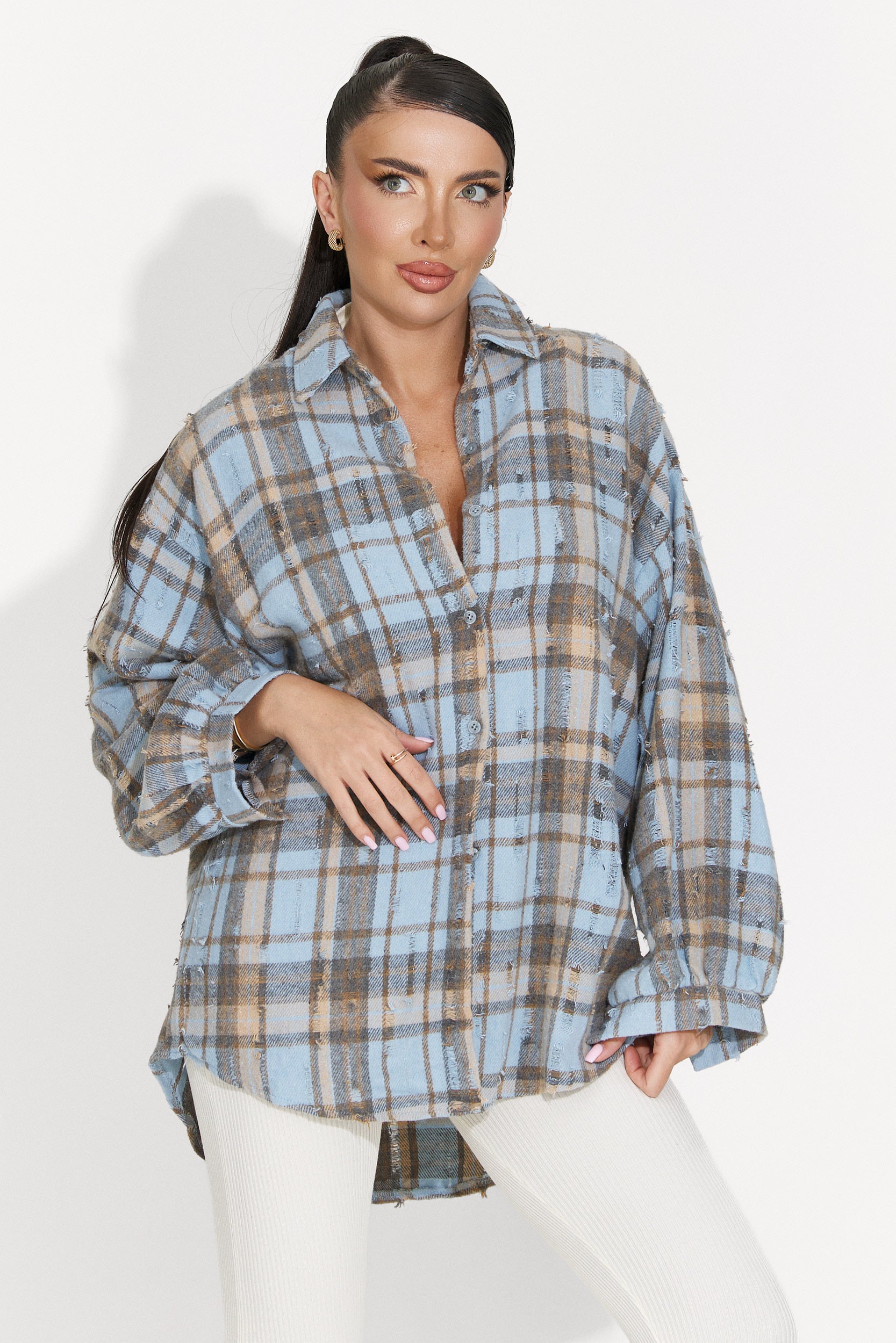 Damenhemd casual blau Jasara Bogas