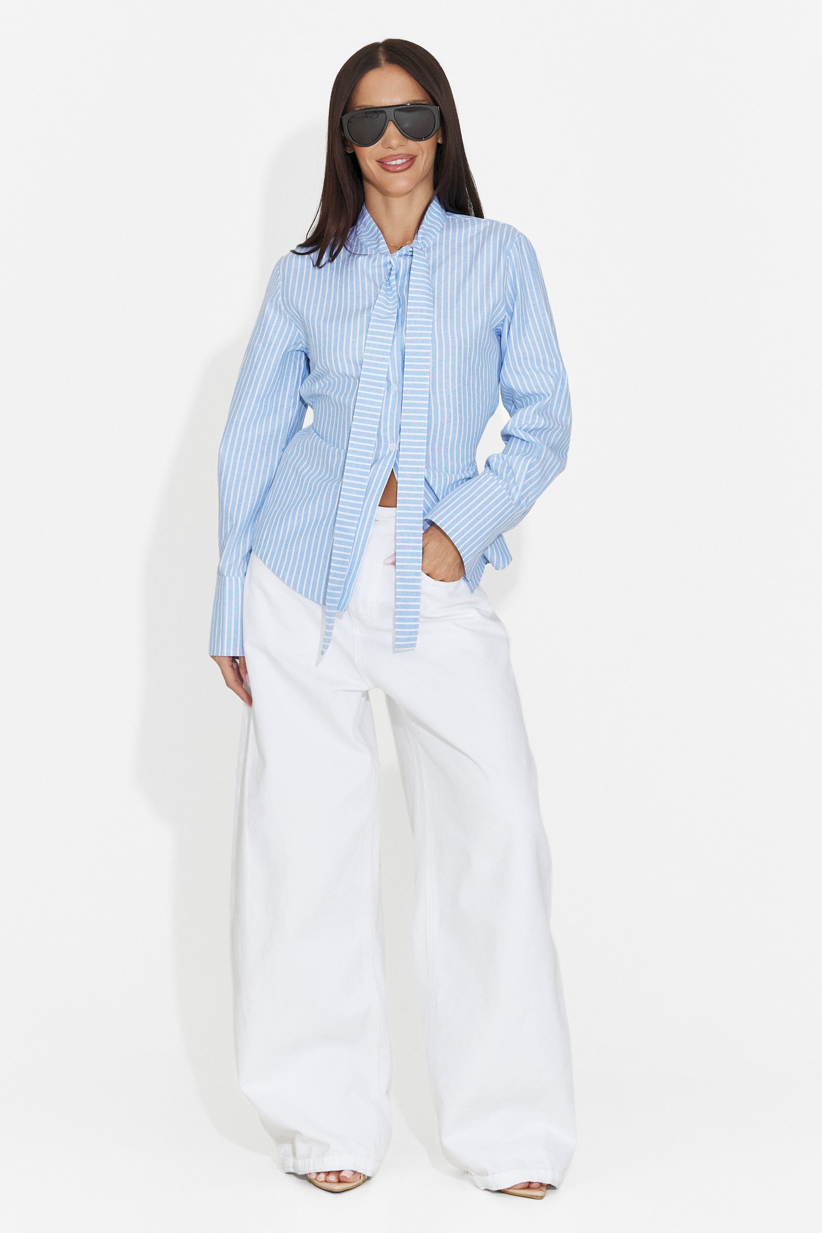 Camasa dama casual bleu Radience Bogas