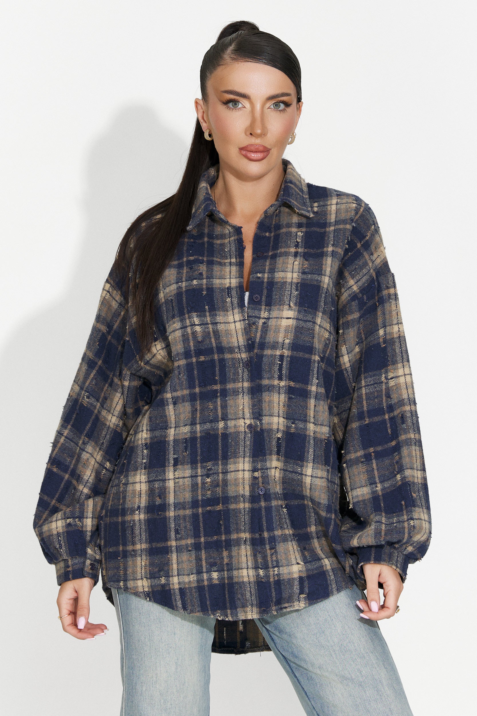 Damenhemd casual dunkelblau Jasara Bogas