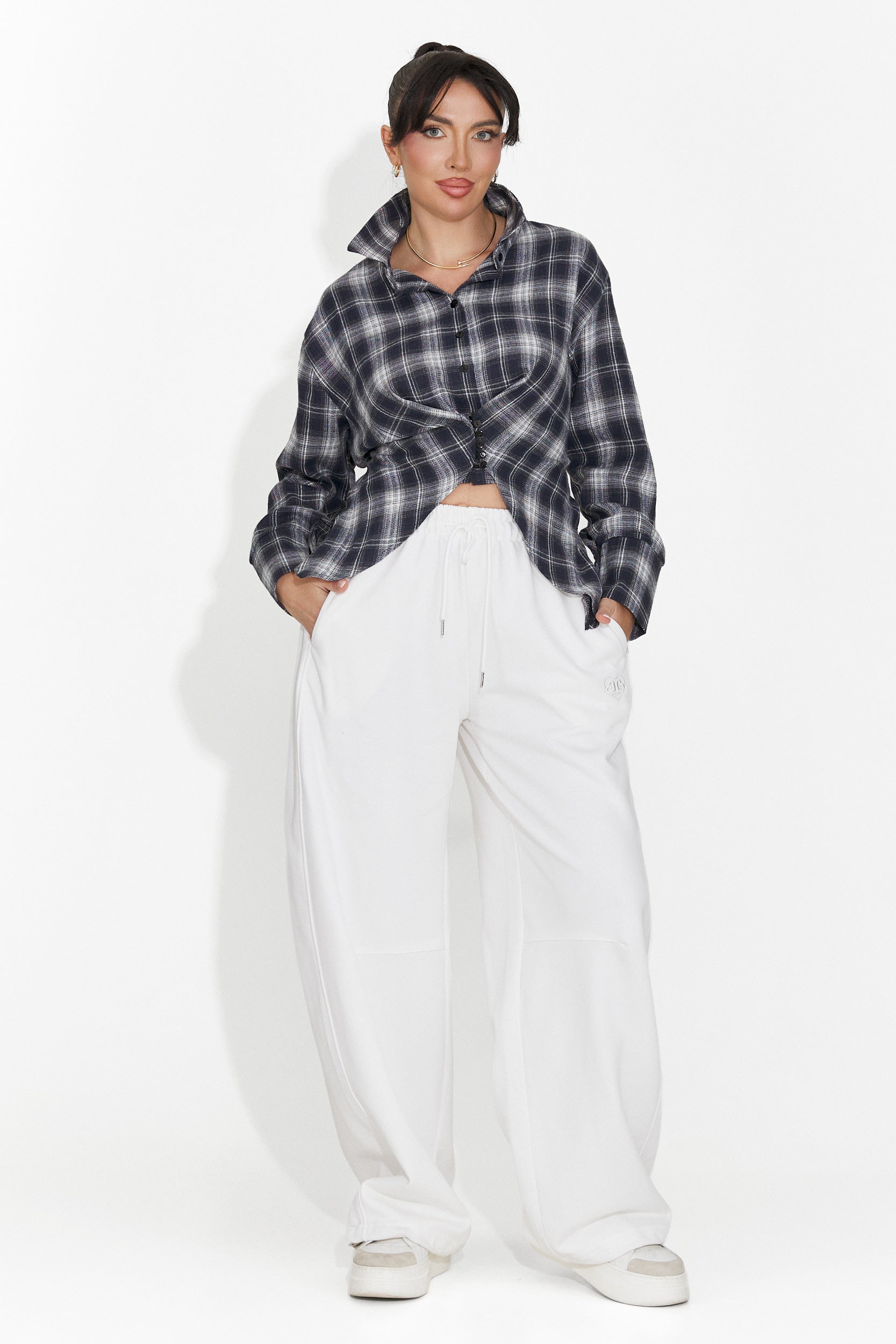 Women's casual navy blue shirt Laurina Bogas