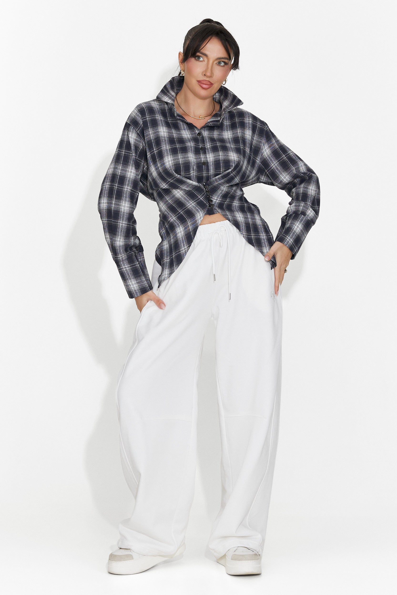 Women's casual navy blue shirt Laurina Bogas