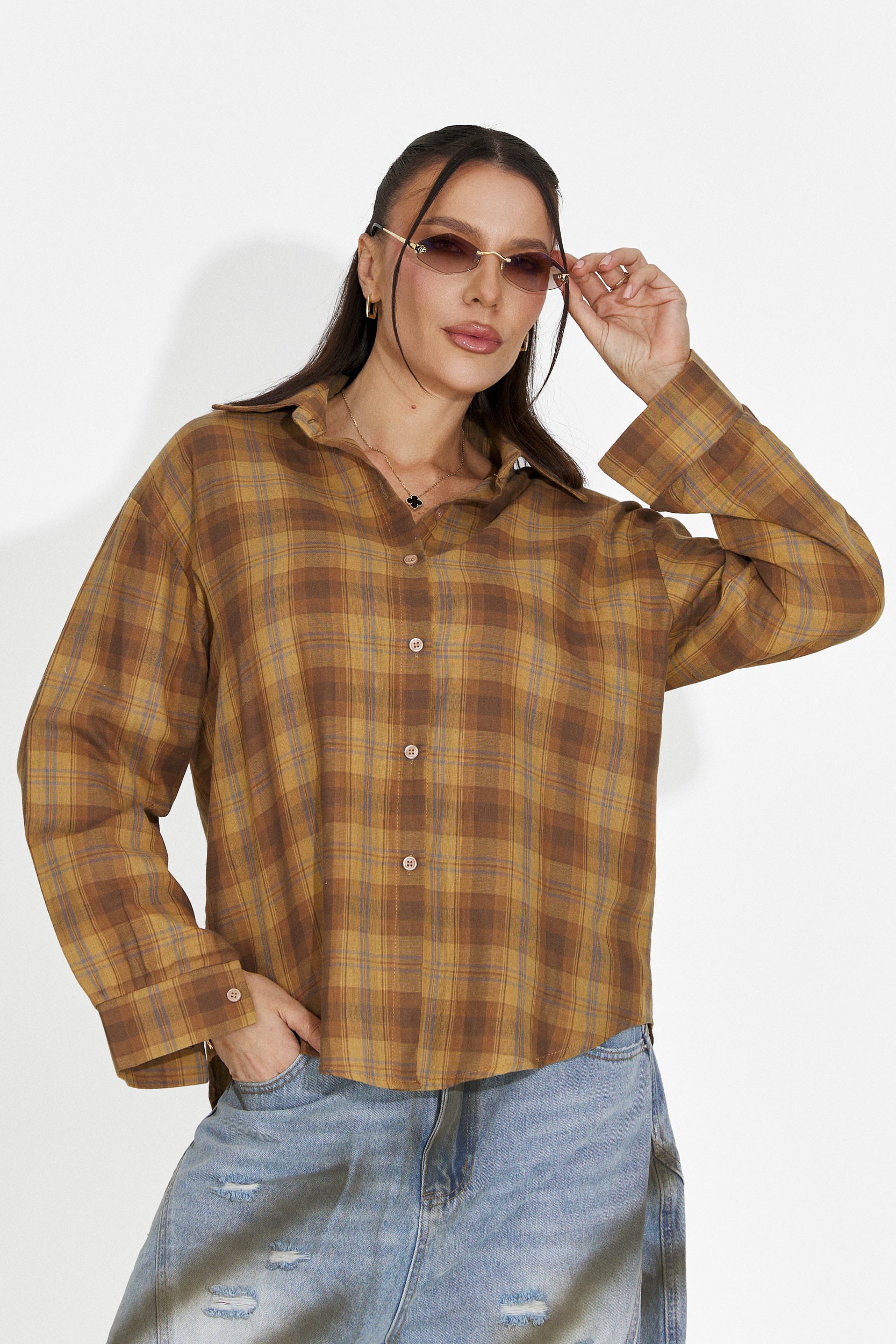 Barcely Bogas Žlutá ležérní dámská košile