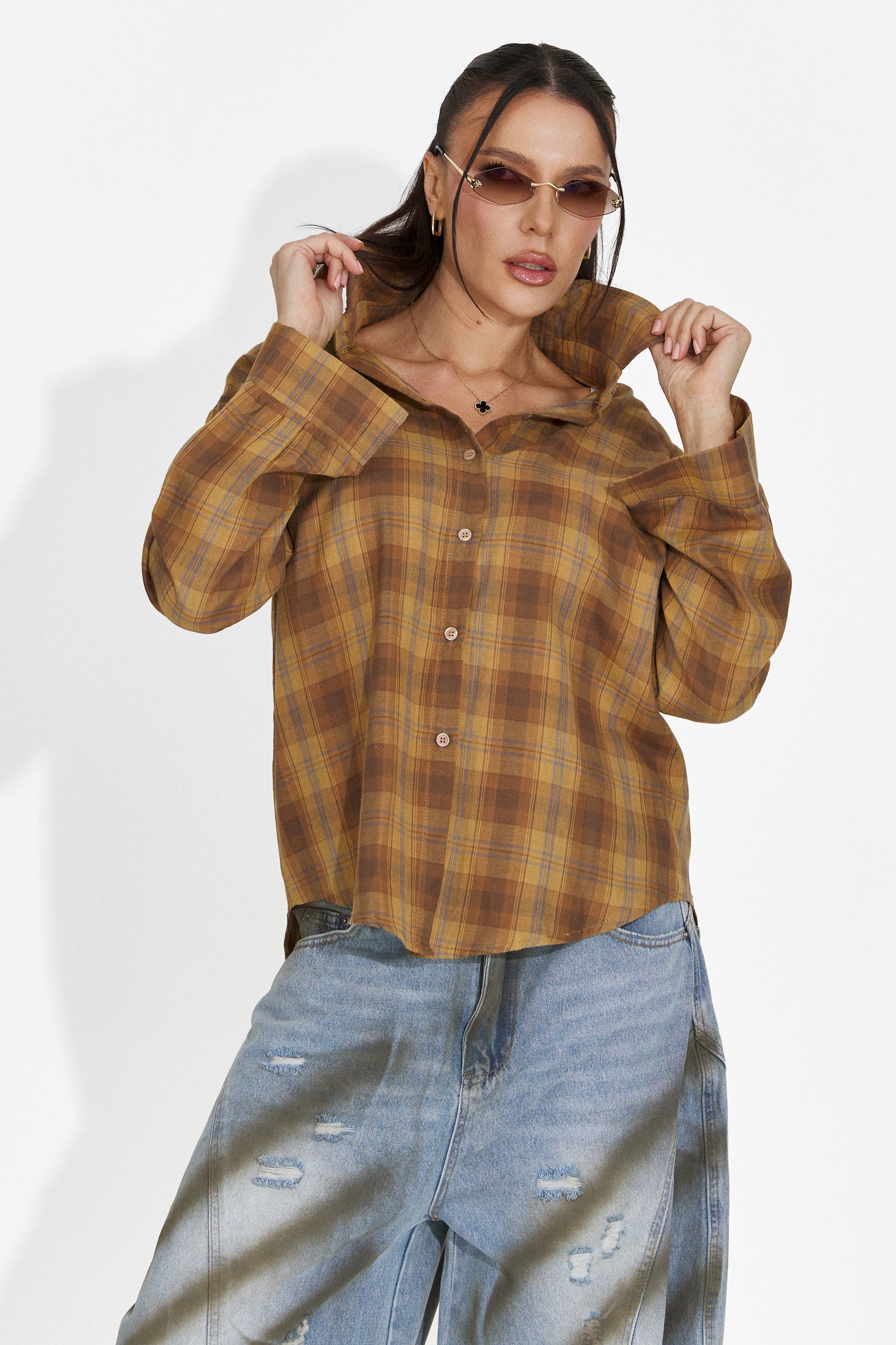 Barcely Bogas Žlutá ležérní dámská košile