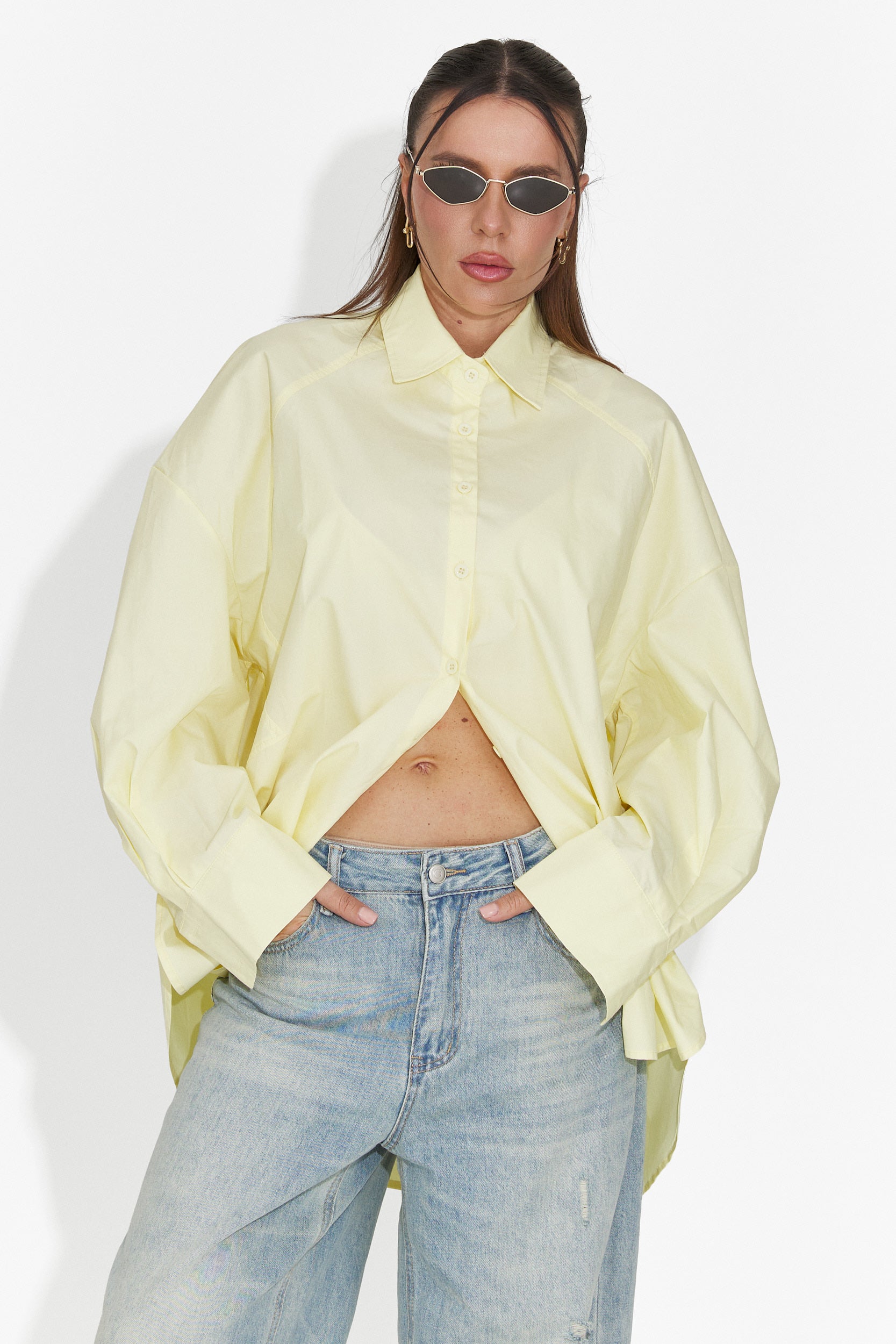 Yellow casual women's shirt Abrienda Bogas