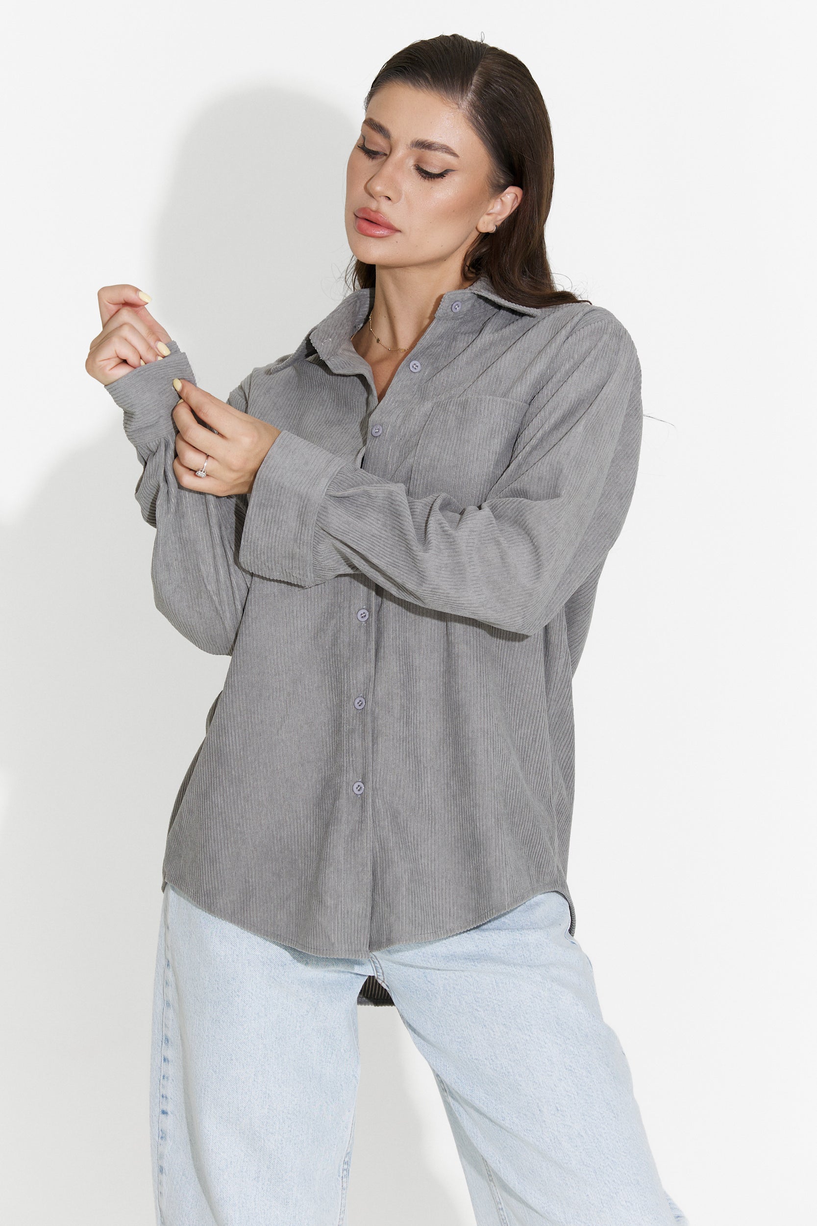 Deliora Bogas Casual Grey Ladies Shirt