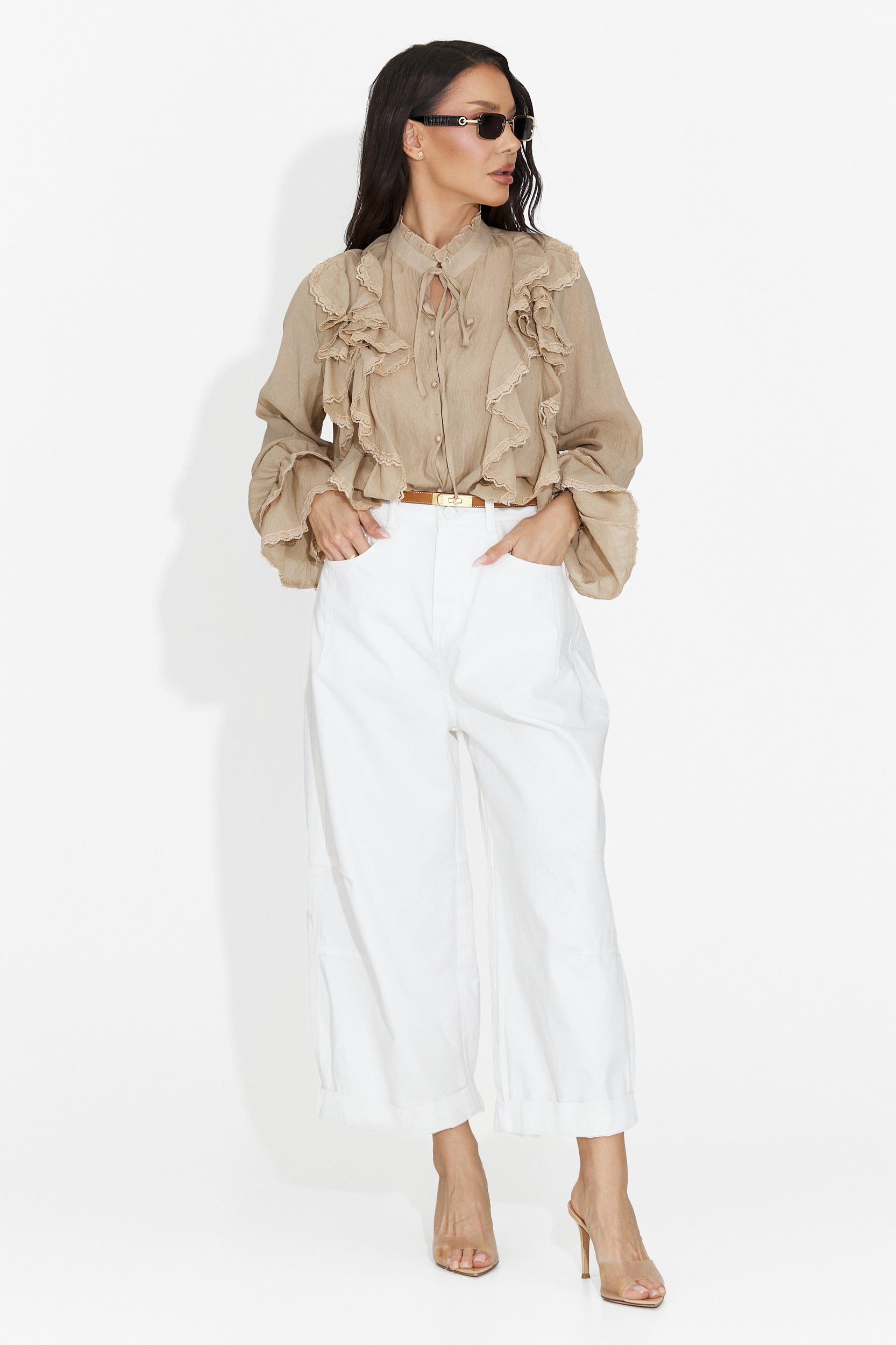 Alcadia Bogas Casual Brown Ladies Shirt