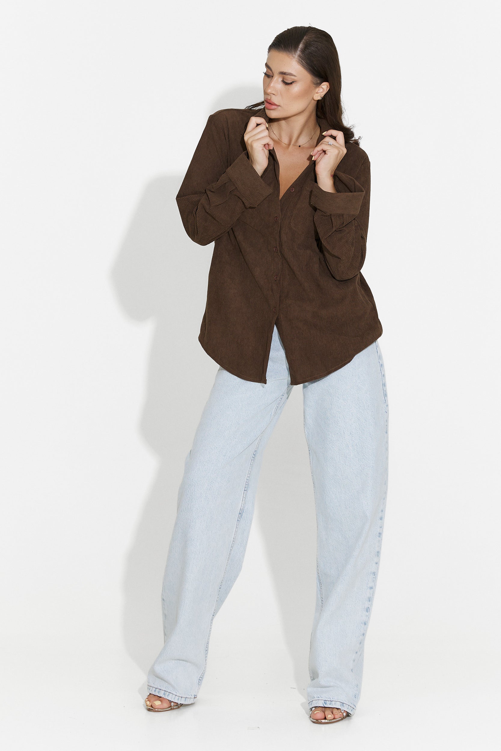 Deliora Bogas Casual Brown Women's Shirt