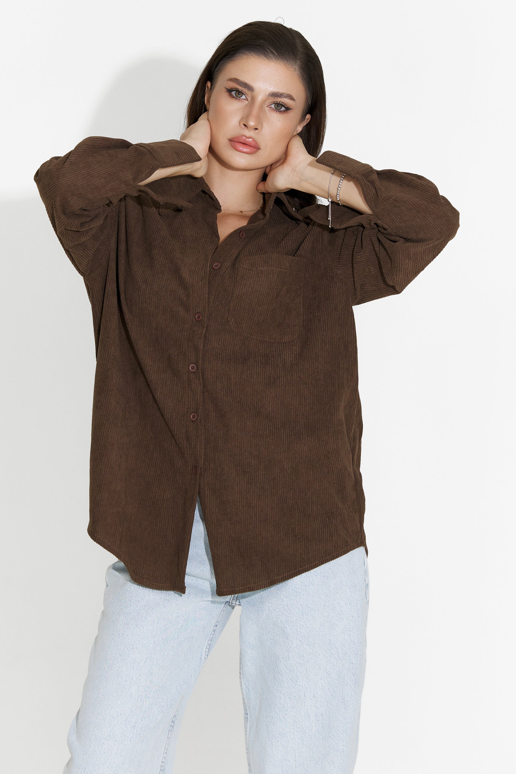 Deliora Bogas Casual Brown Women's Shirt