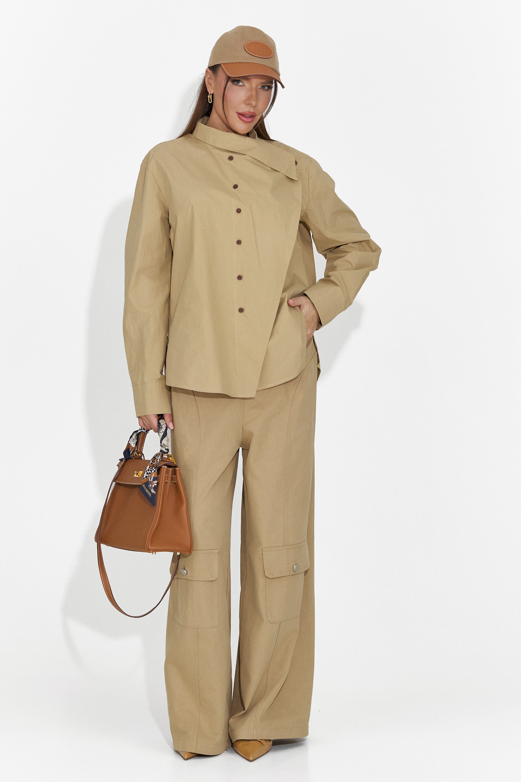 Edinea Bogas ležérna hnedá dámska košeľa