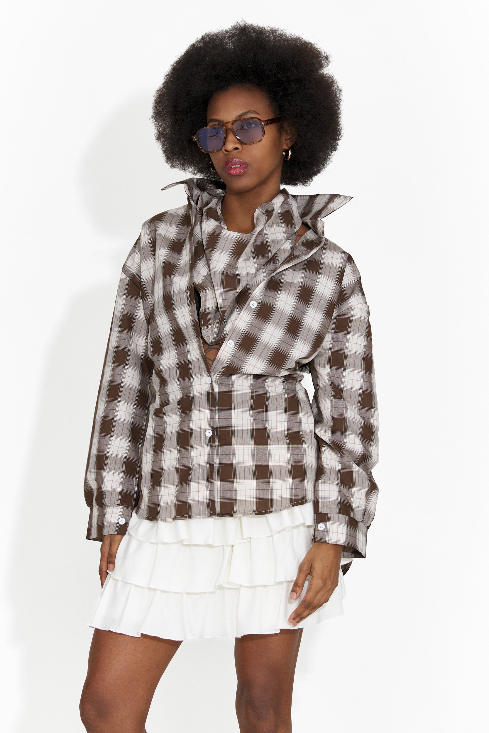 Women's casual brown shirt Jomelia Bogas