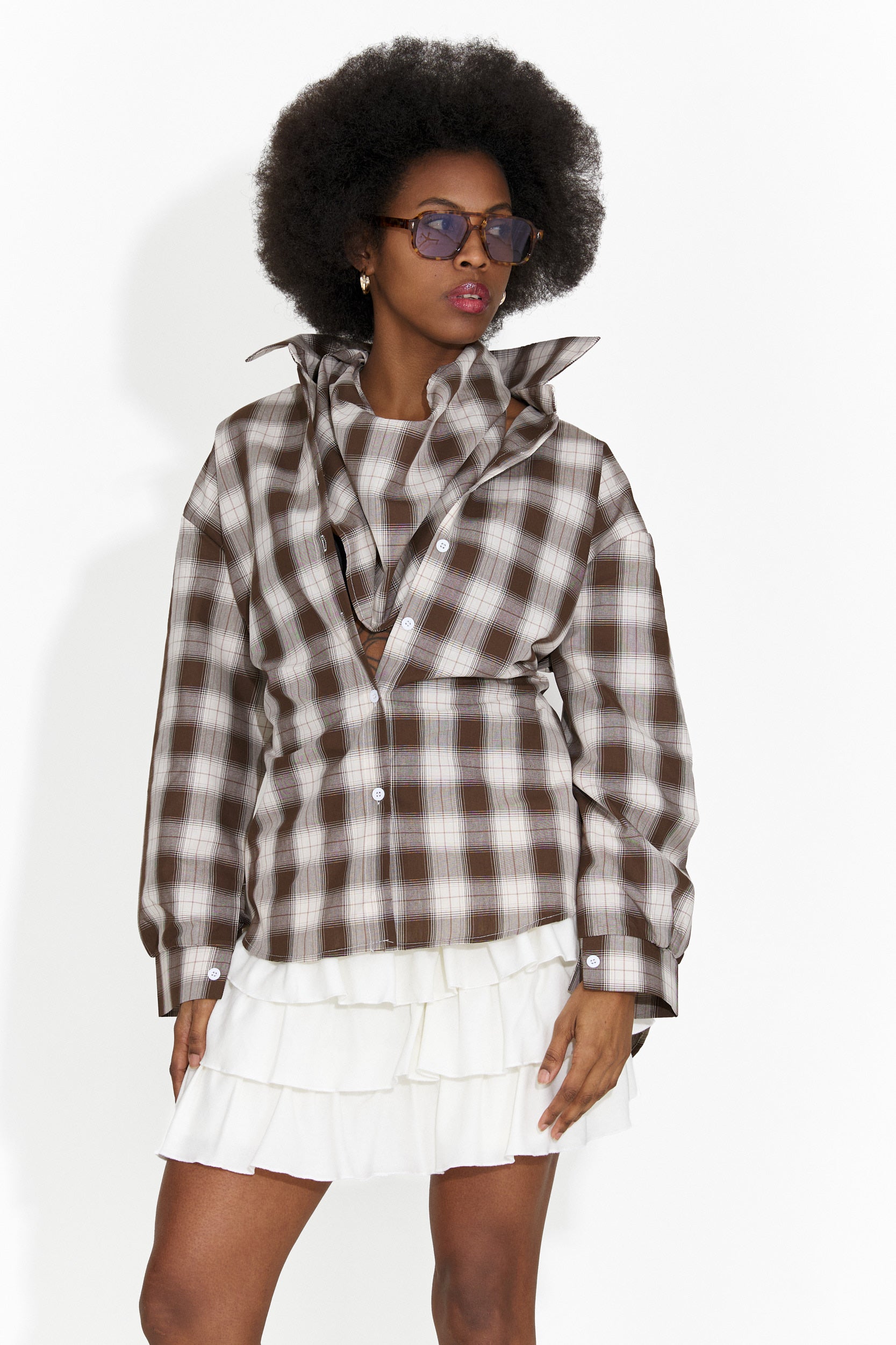 Women's casual brown shirt Jomelia Bogas