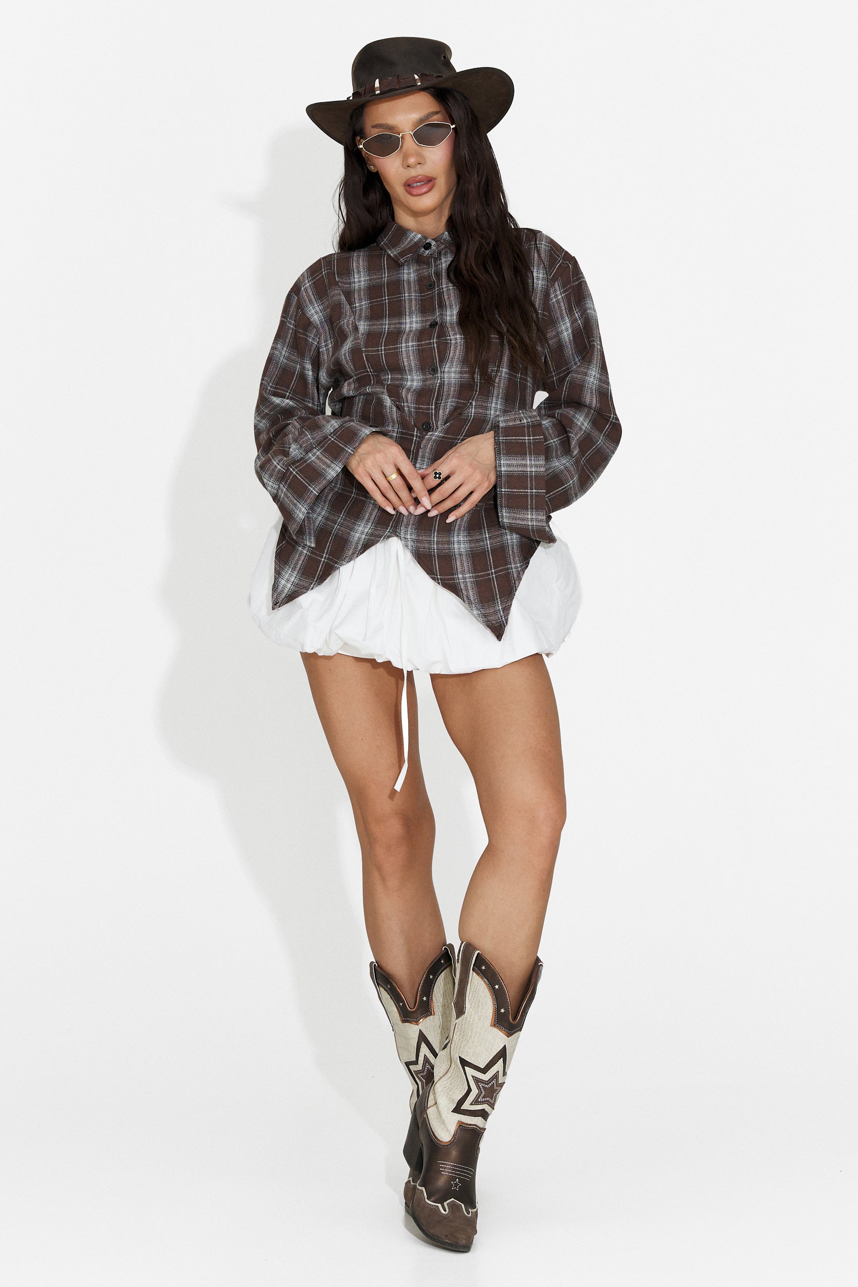 Casual brown women's shirt Tamalia Bogas