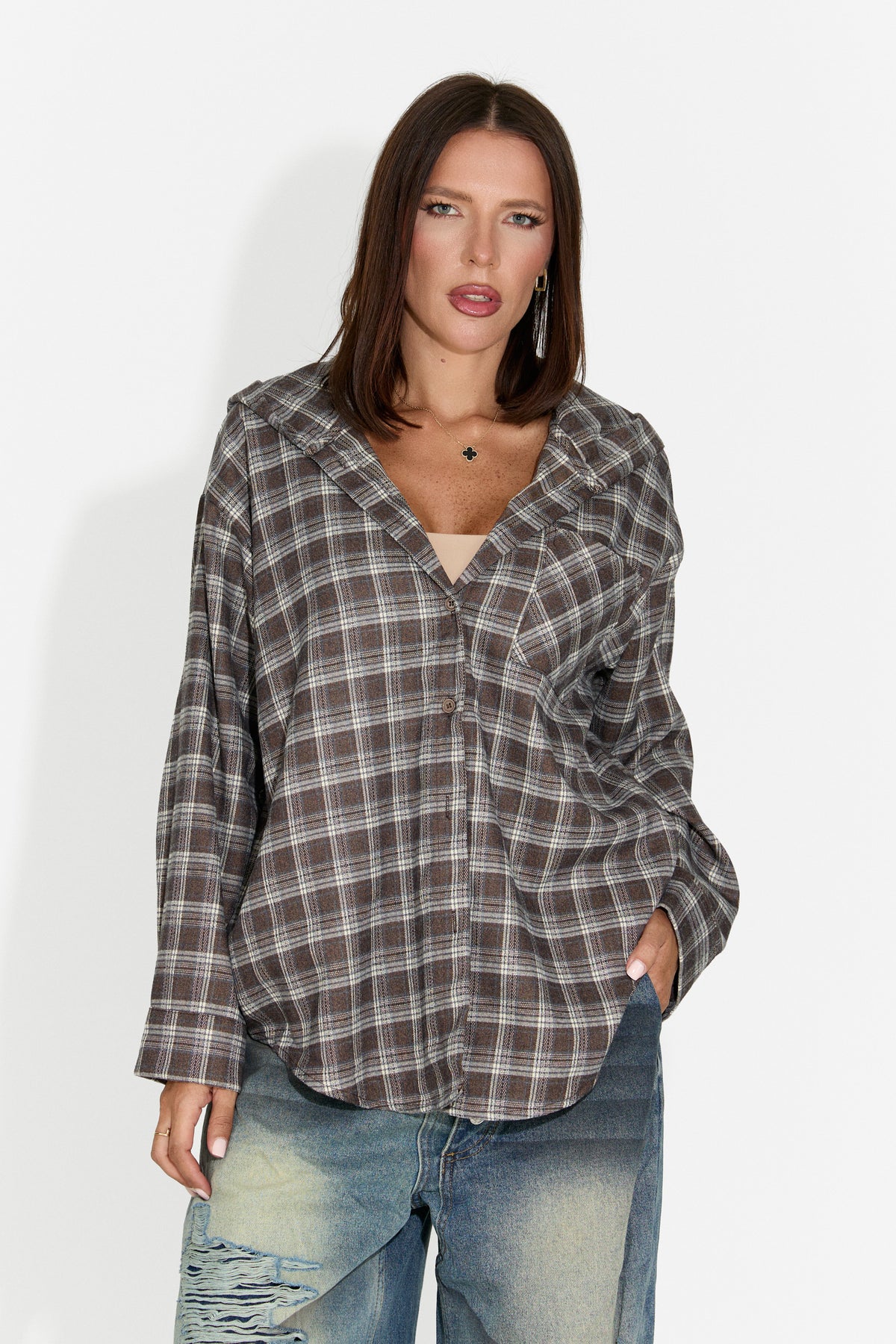 Chemise casual pour femme marron Venrita Bogas