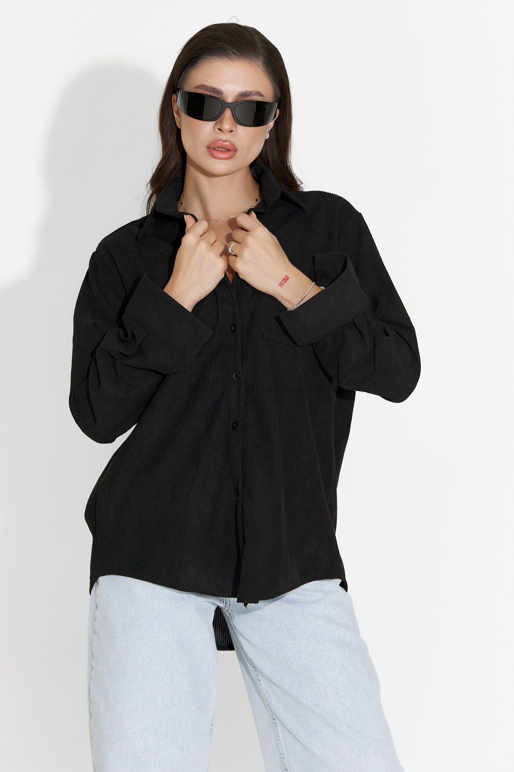 Deliora Bogas Black Casual Women's Shirt