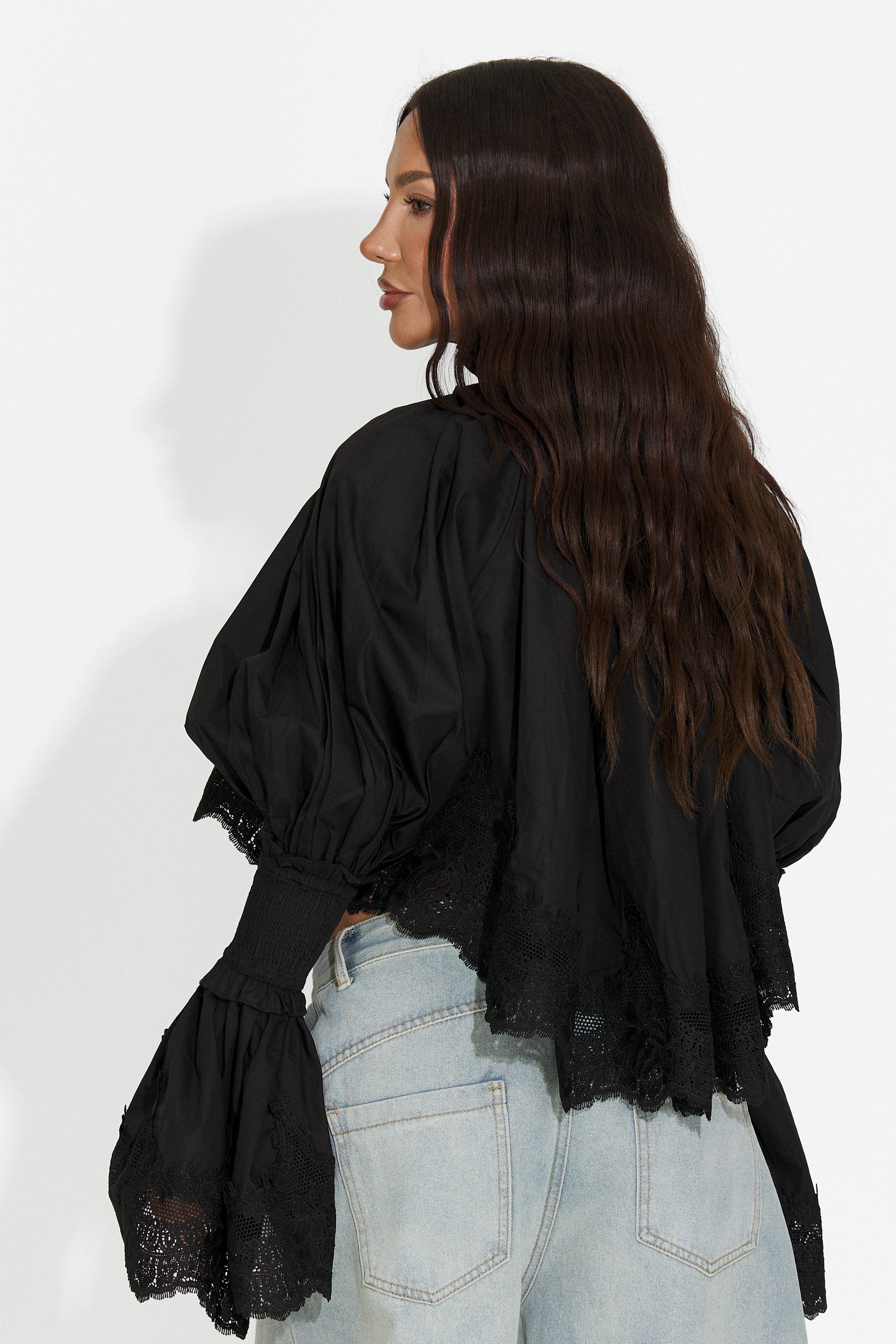 Women's casual black shirt Etihoma Bogas