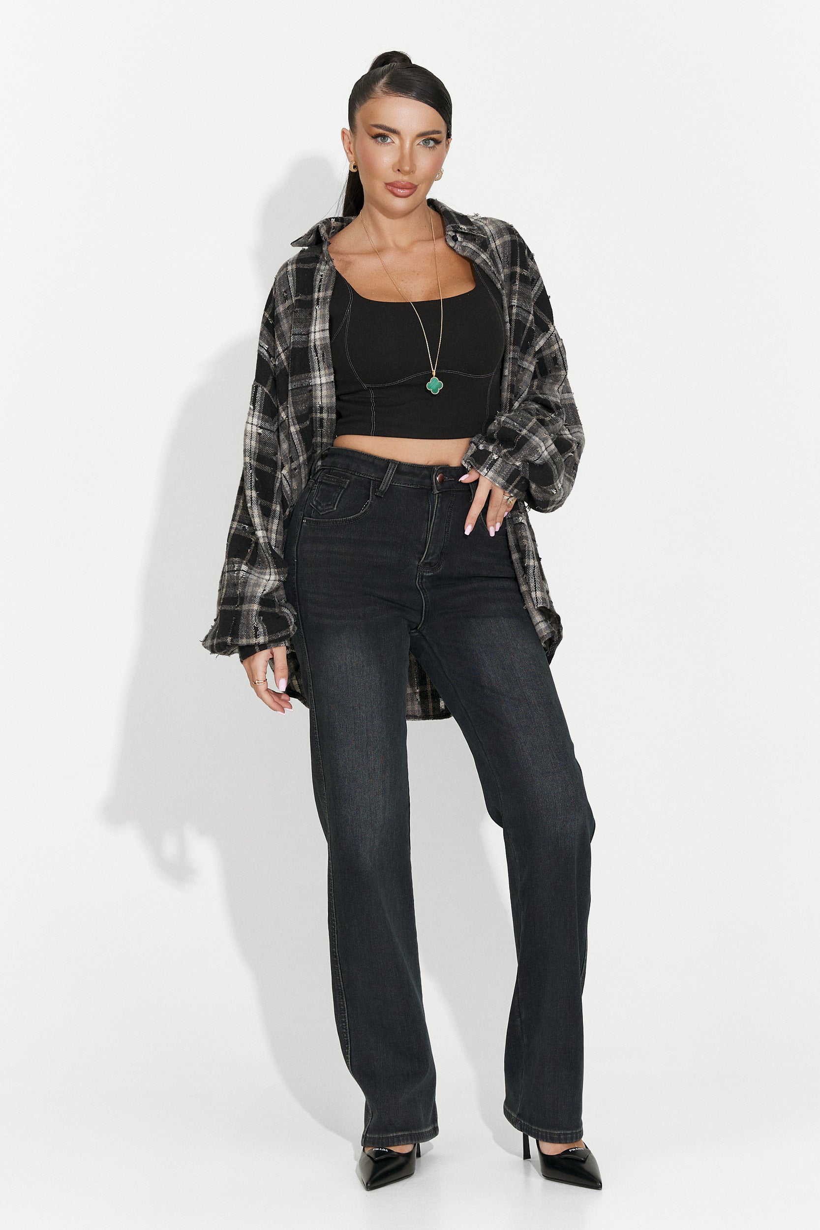 Damenhemd casual schwarz Jasara Bogas