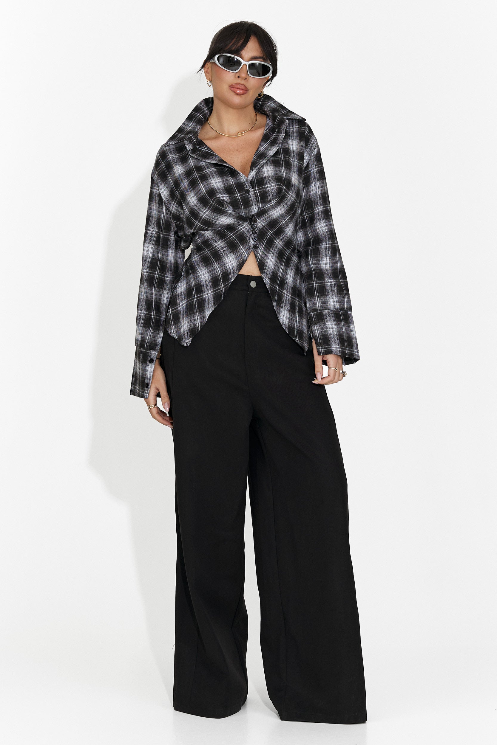 Women's casual black shirt Laurina Bogas