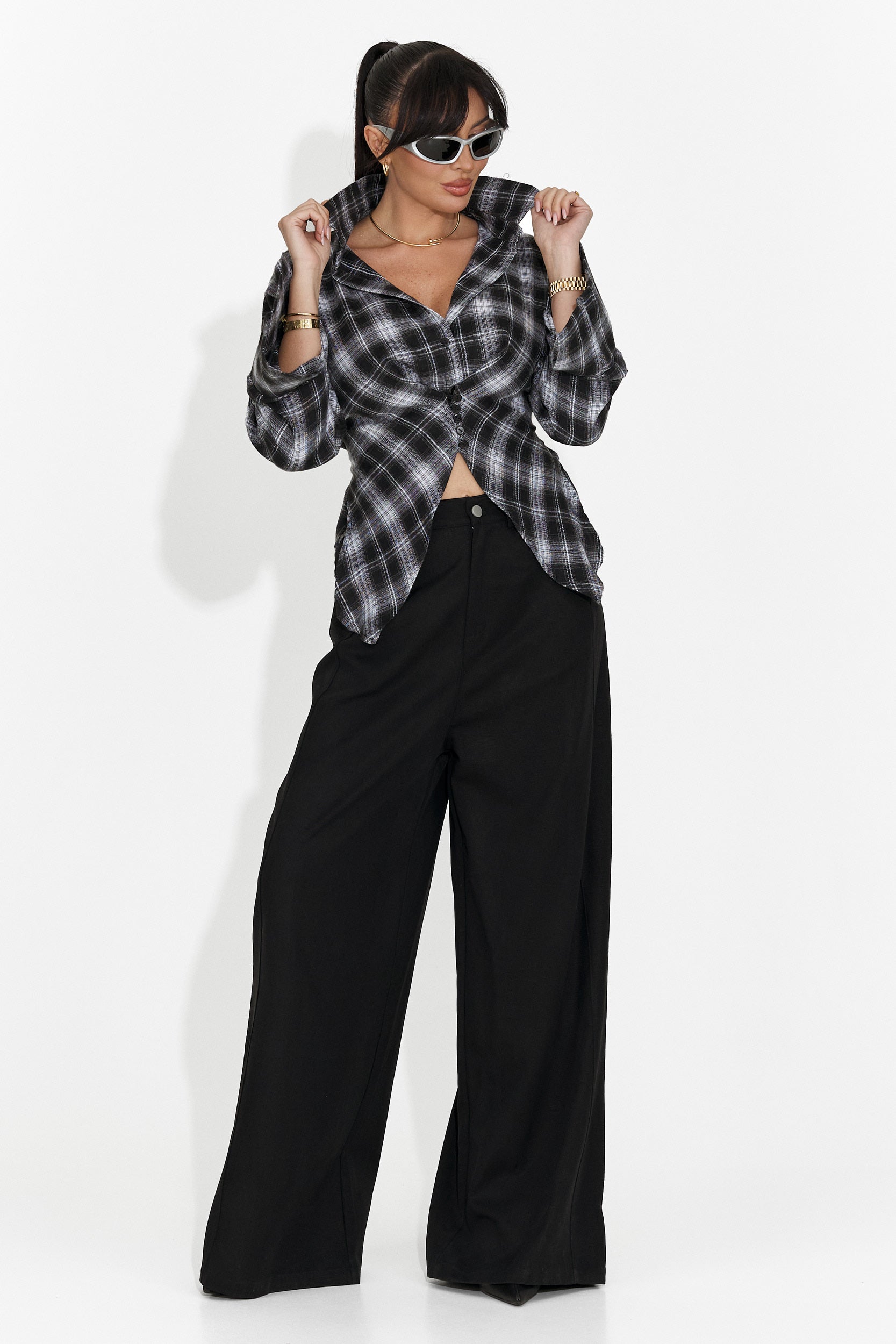 Women's casual black shirt Laurina Bogas