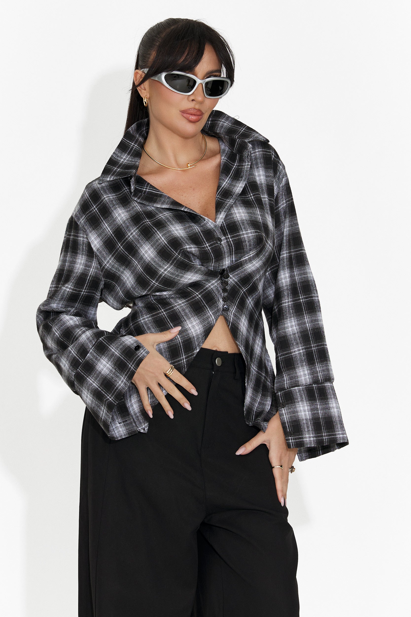 Women's casual black shirt Laurina Bogas