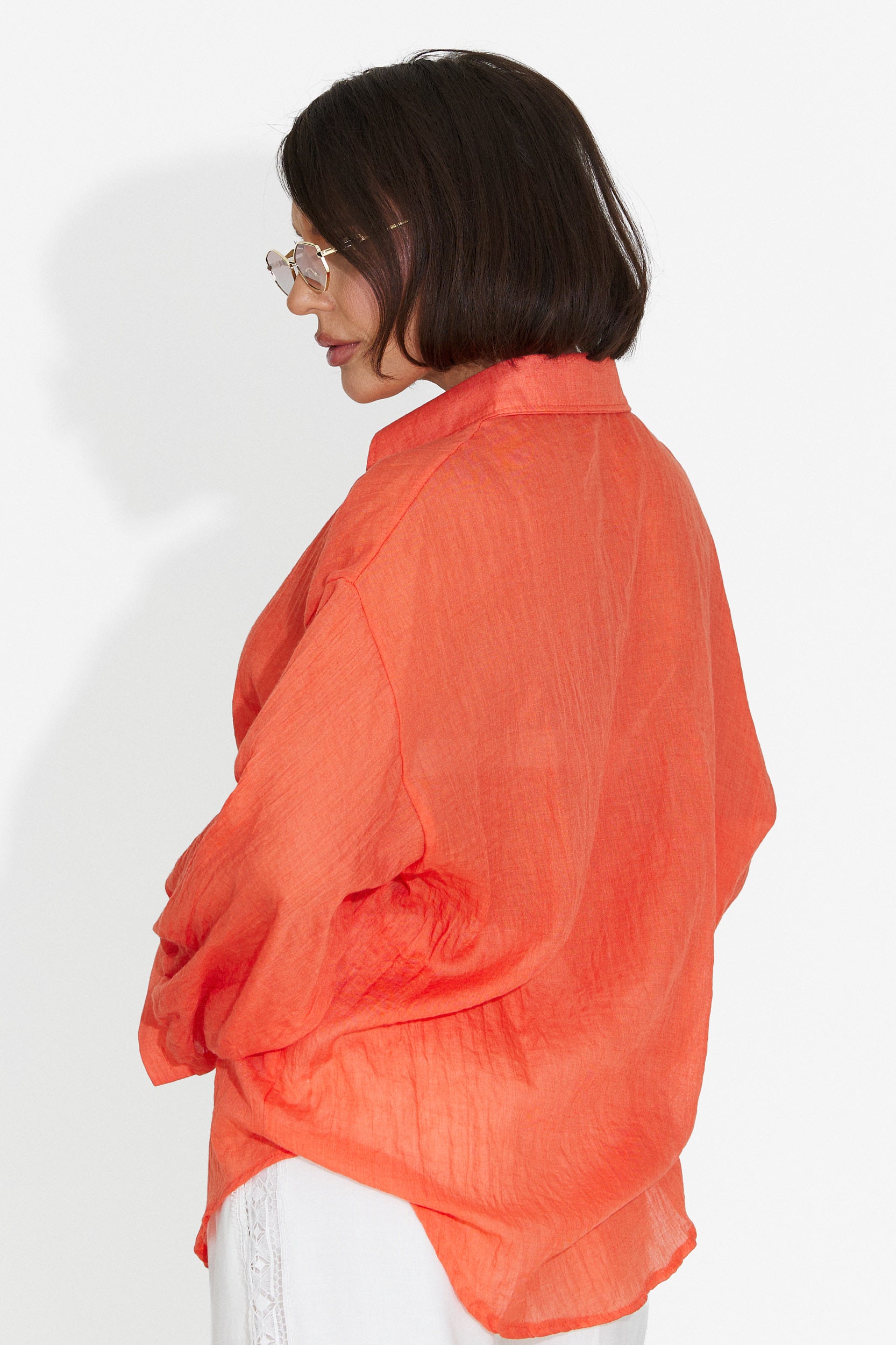 Gaynelia Bogas Casual Orange Women's Shirt