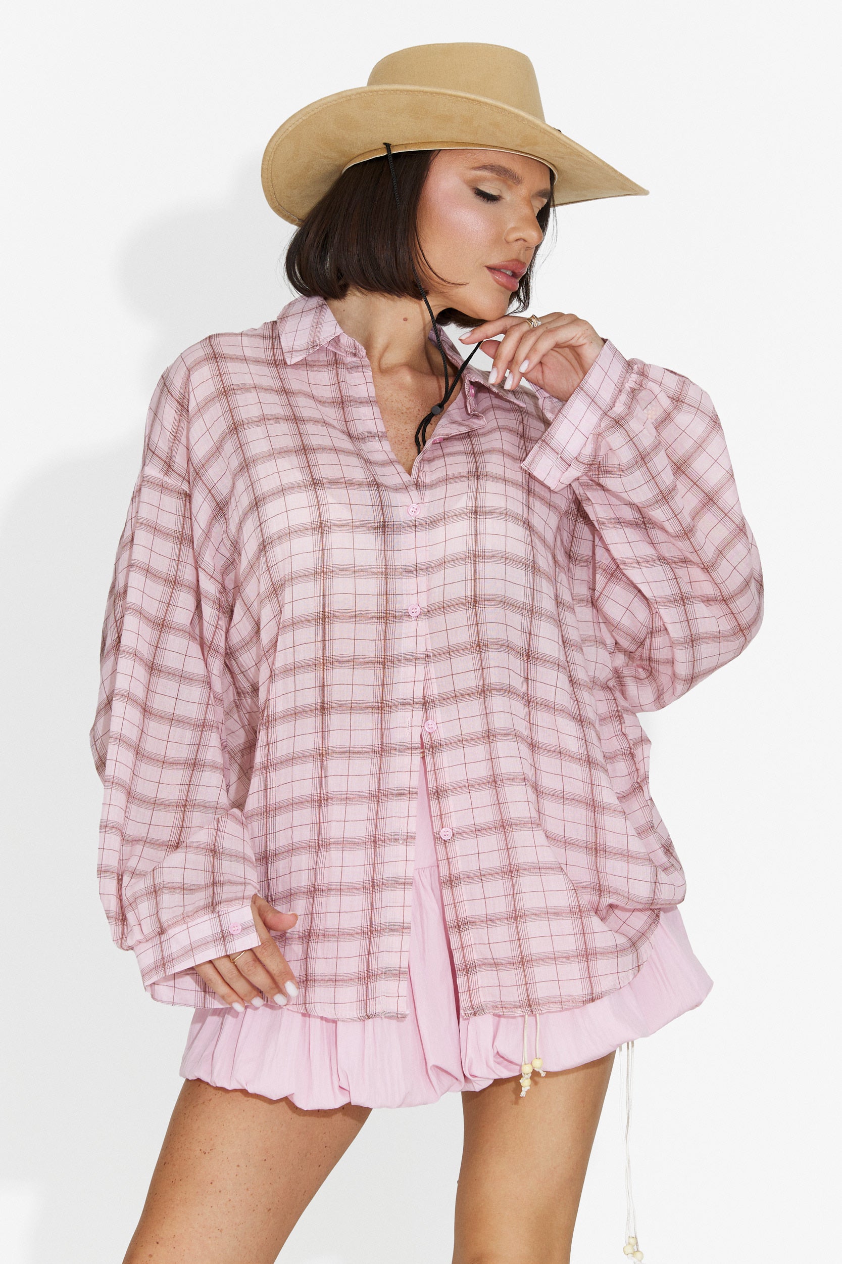 Chemise Décontractée Rose pour Dames de Vanga Bogas