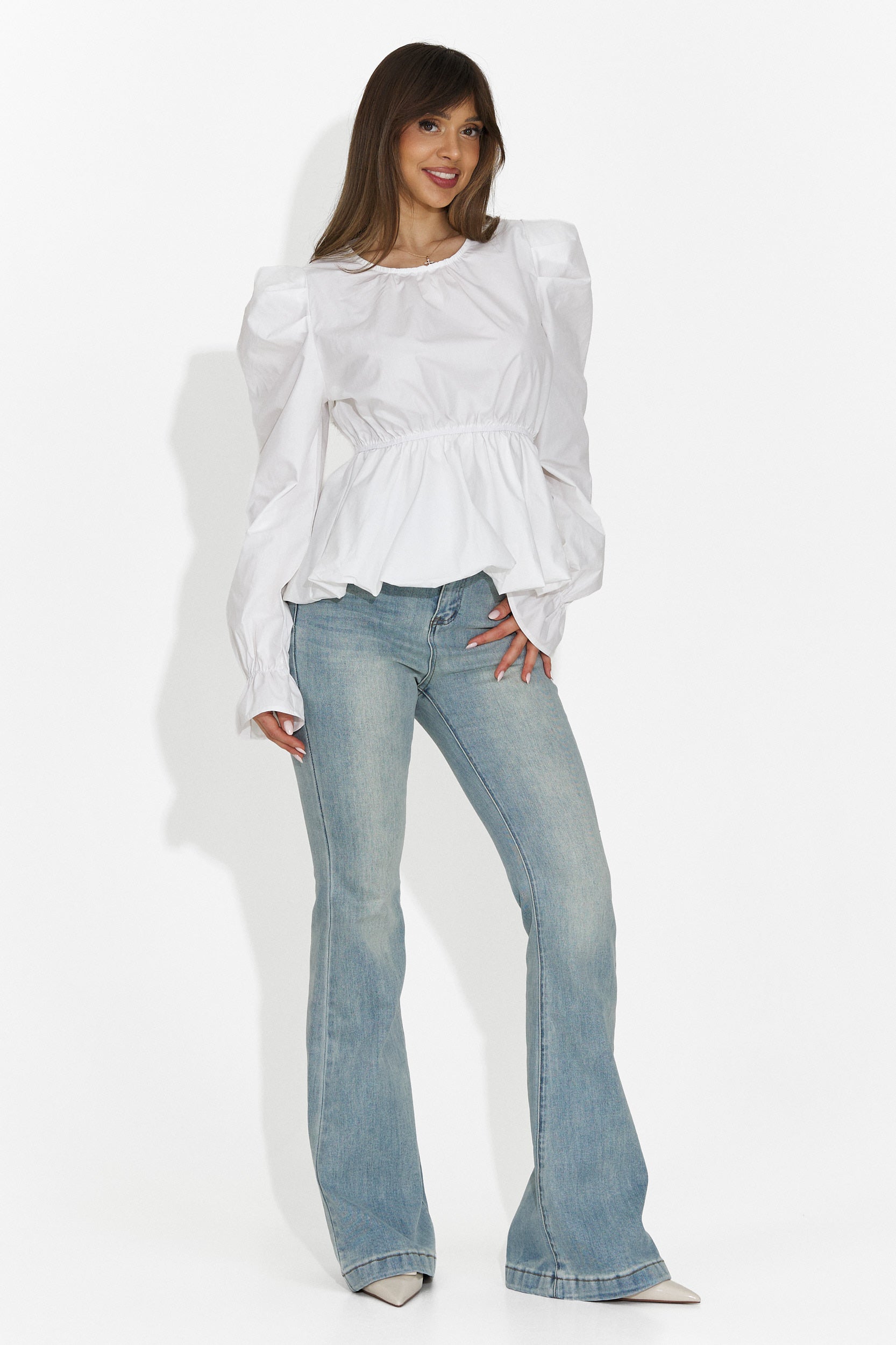 Blusa elegante de mujer blanca Lindalia Bogas
