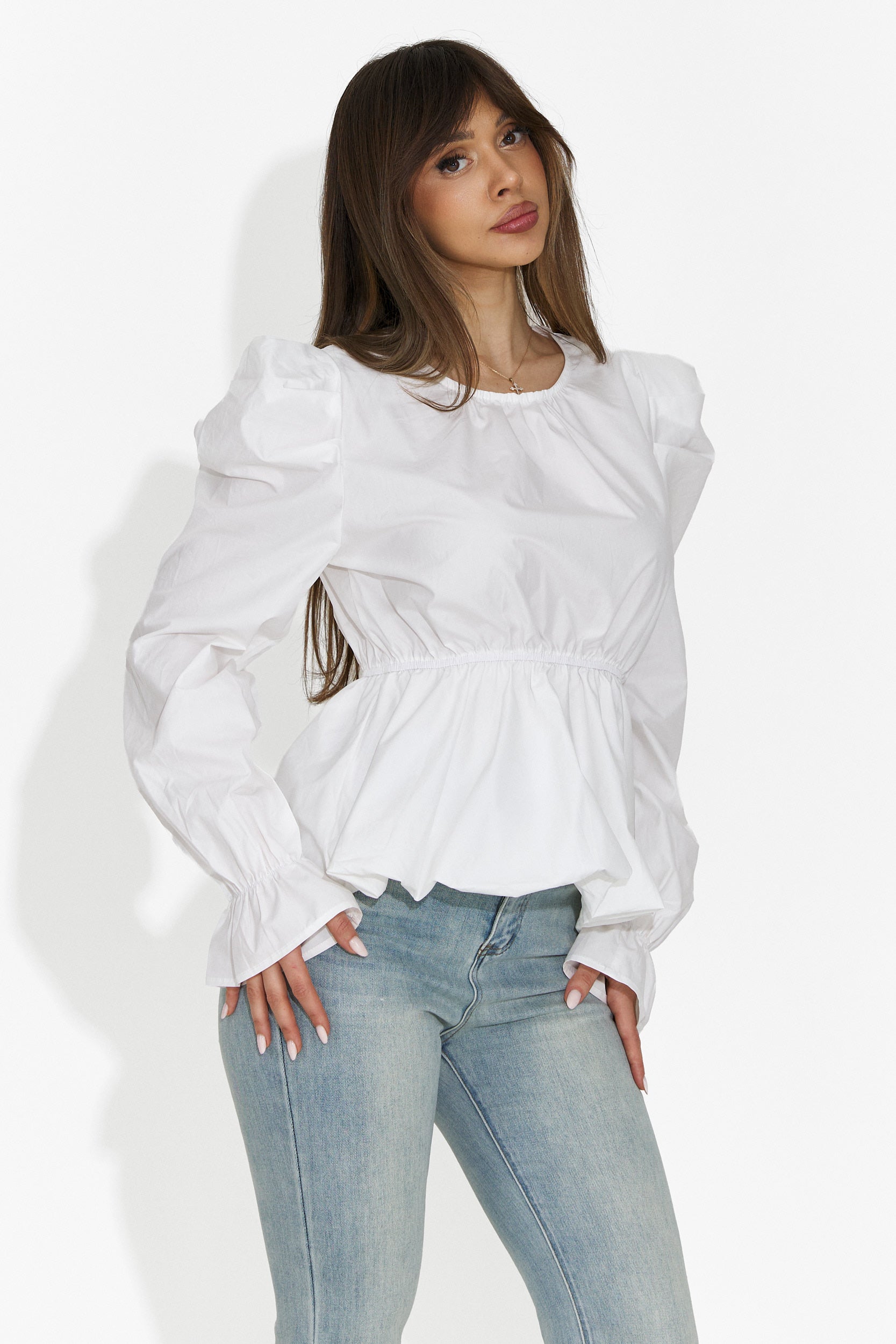 Blusa elegante de mujer blanca Lindalia Bogas