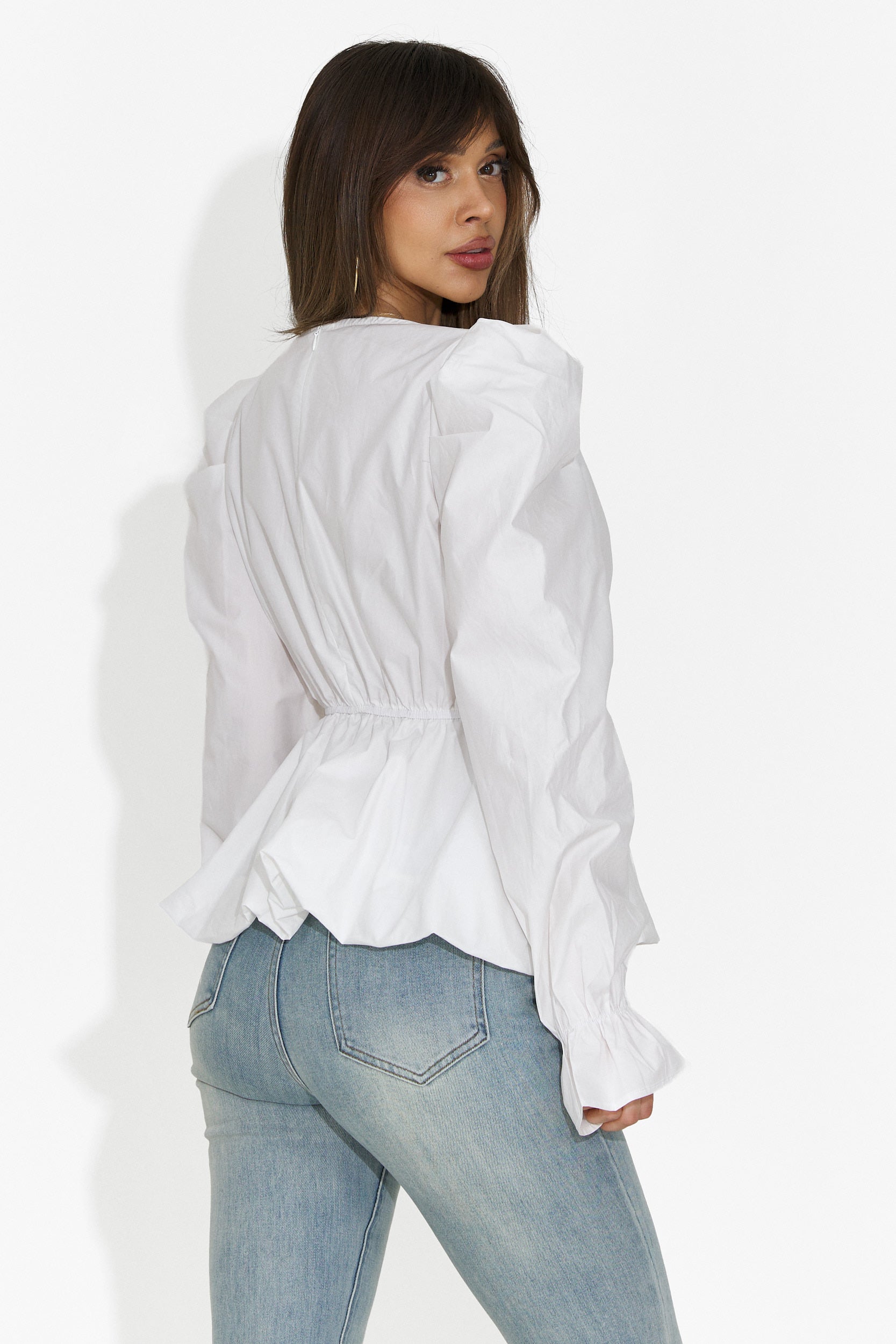 Blusa elegante de mujer blanca Lindalia Bogas