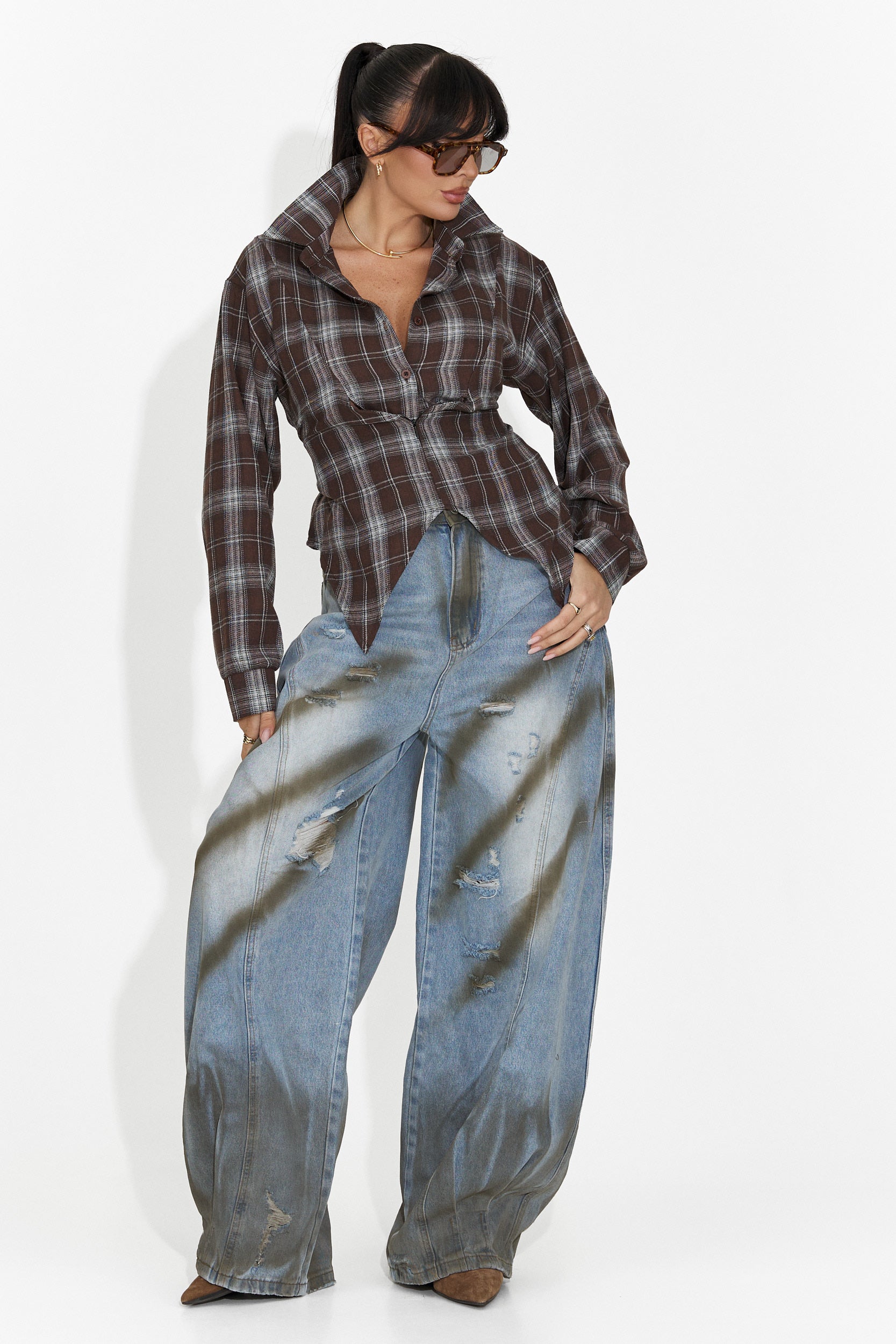 Elegant brun damblus Afinia Bogas