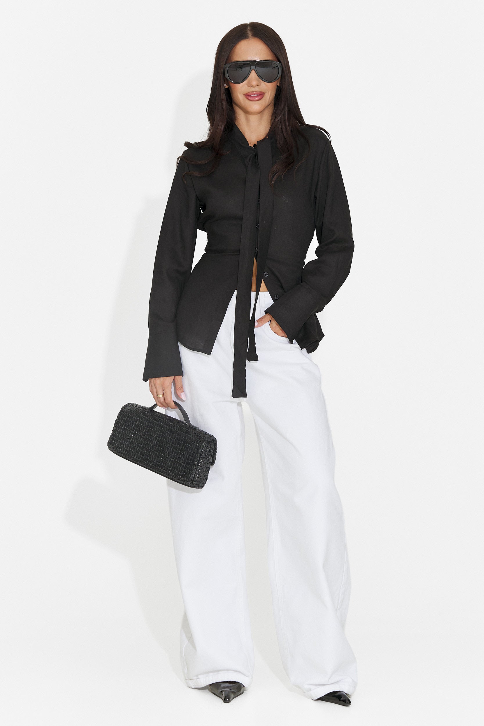 Camasa dama eleganta neagra Comsyna Bogas