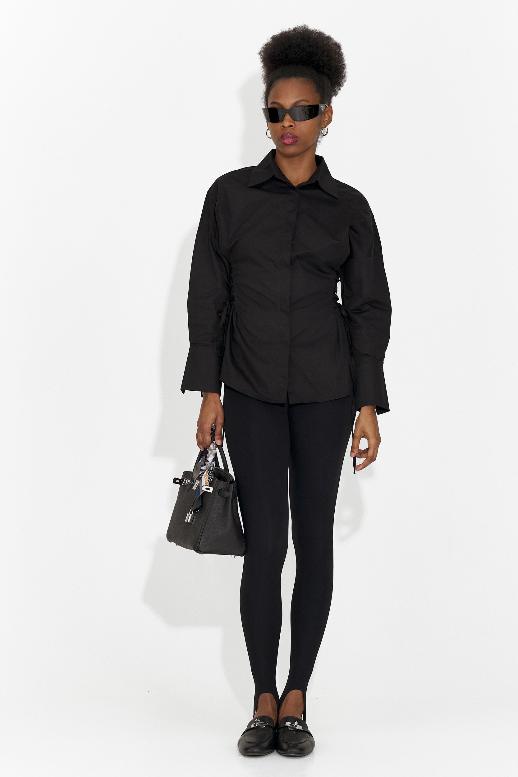 Elegante schwarze Damenbluse Sivelia Bogas