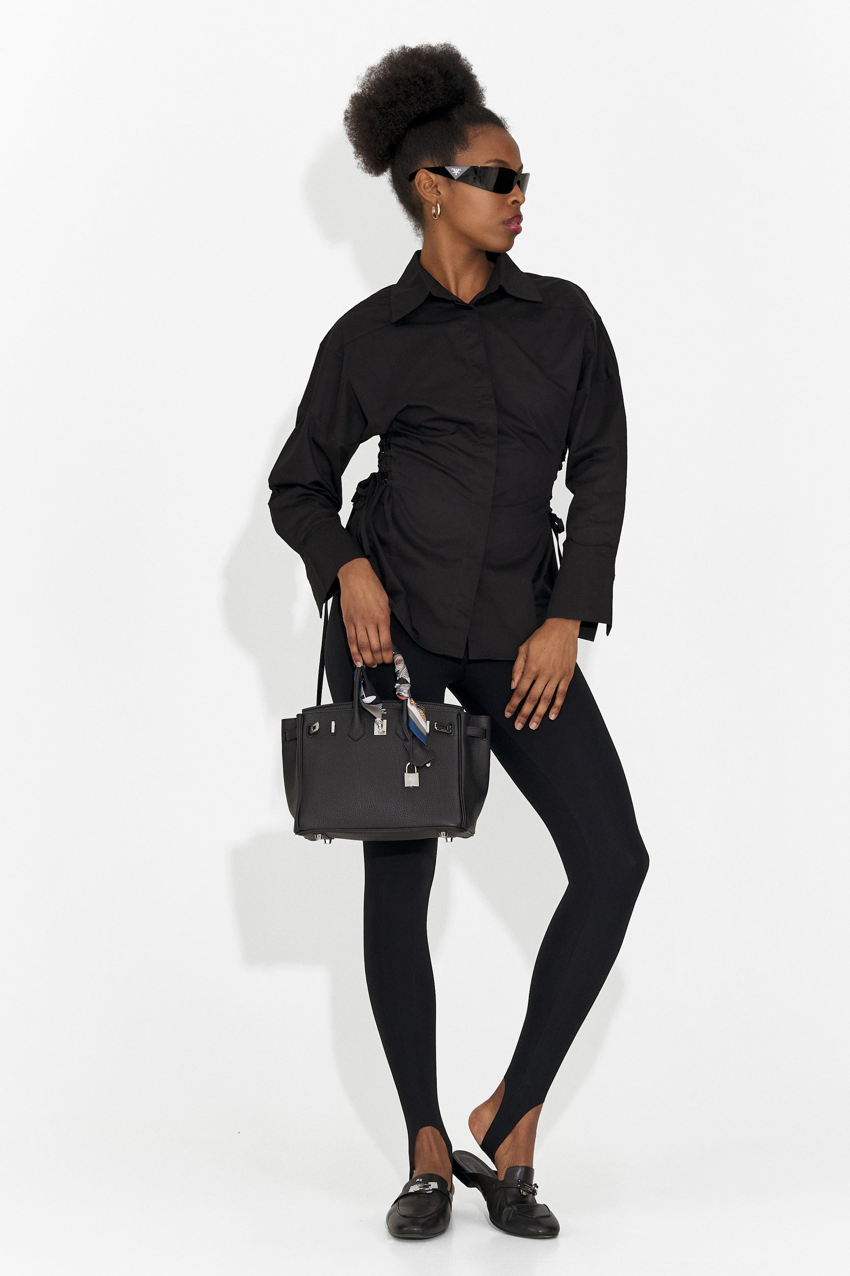 Elegante schwarze Damenbluse Sivelia Bogas