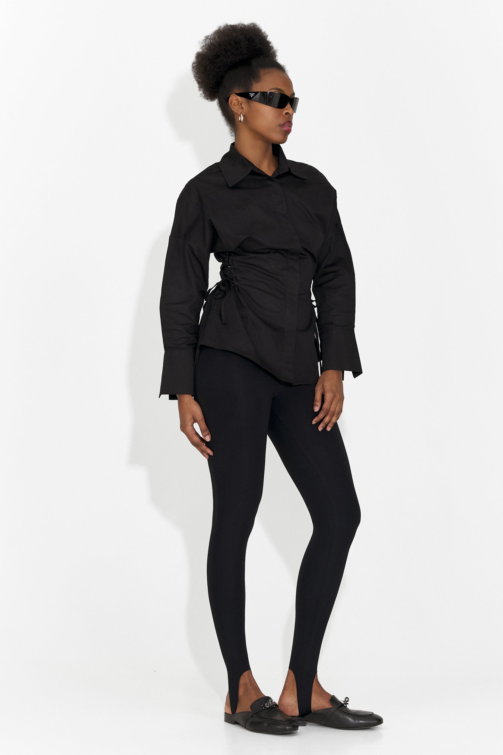 Elegante schwarze Damenbluse Sivelia Bogas