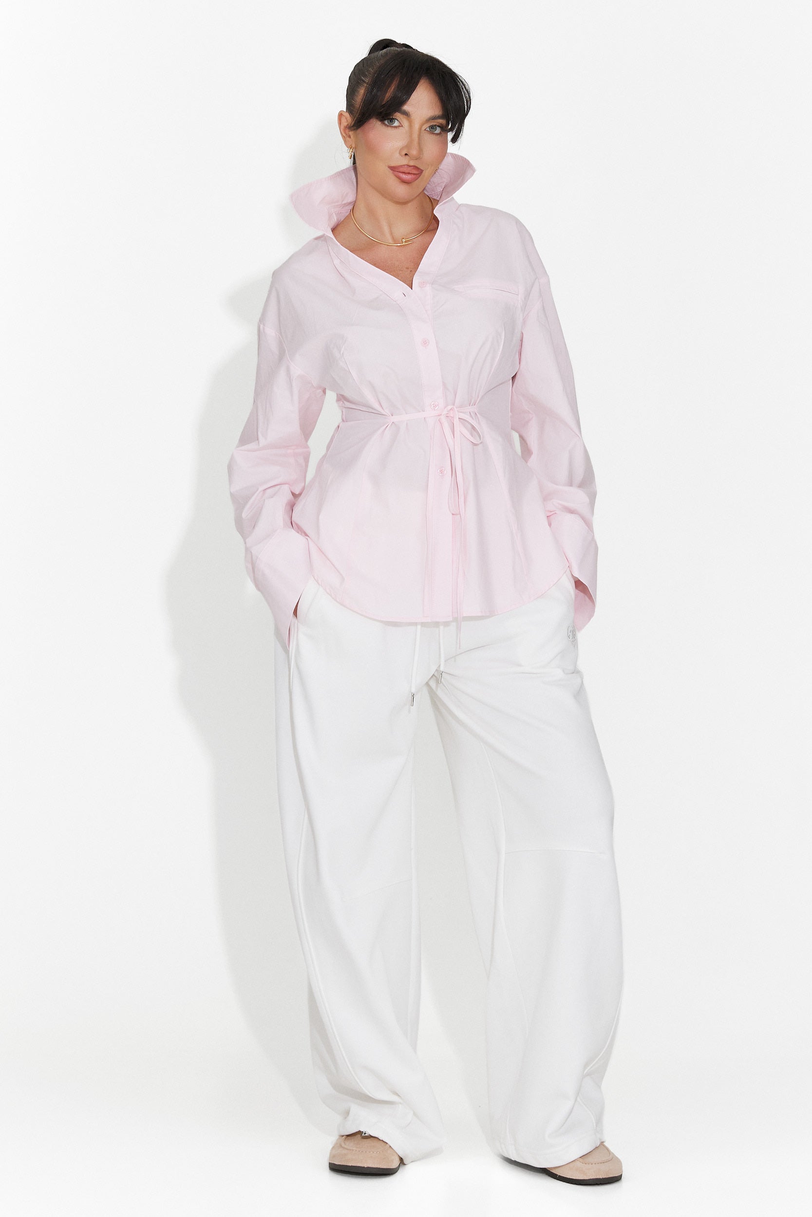 Elegant pink women's shirt Alesya Bogas