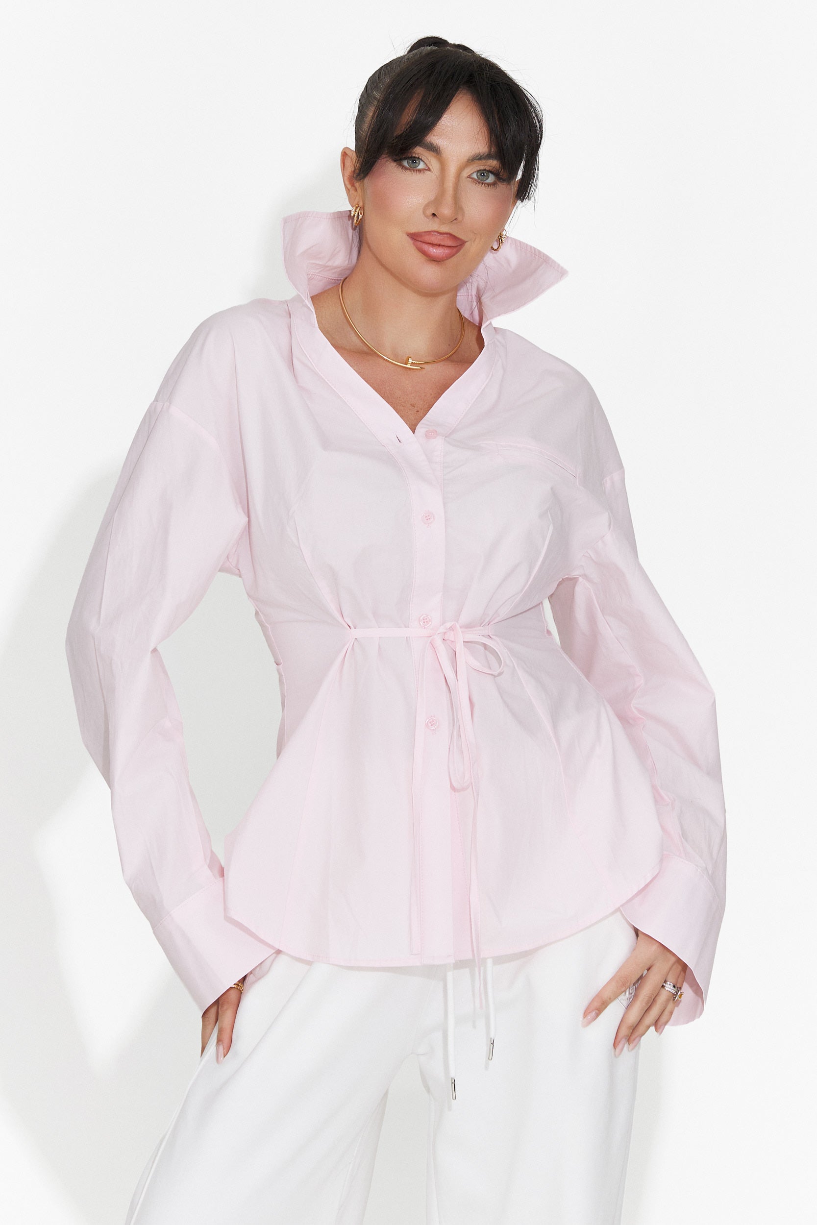 Elegant pink women's shirt Alesya Bogas
