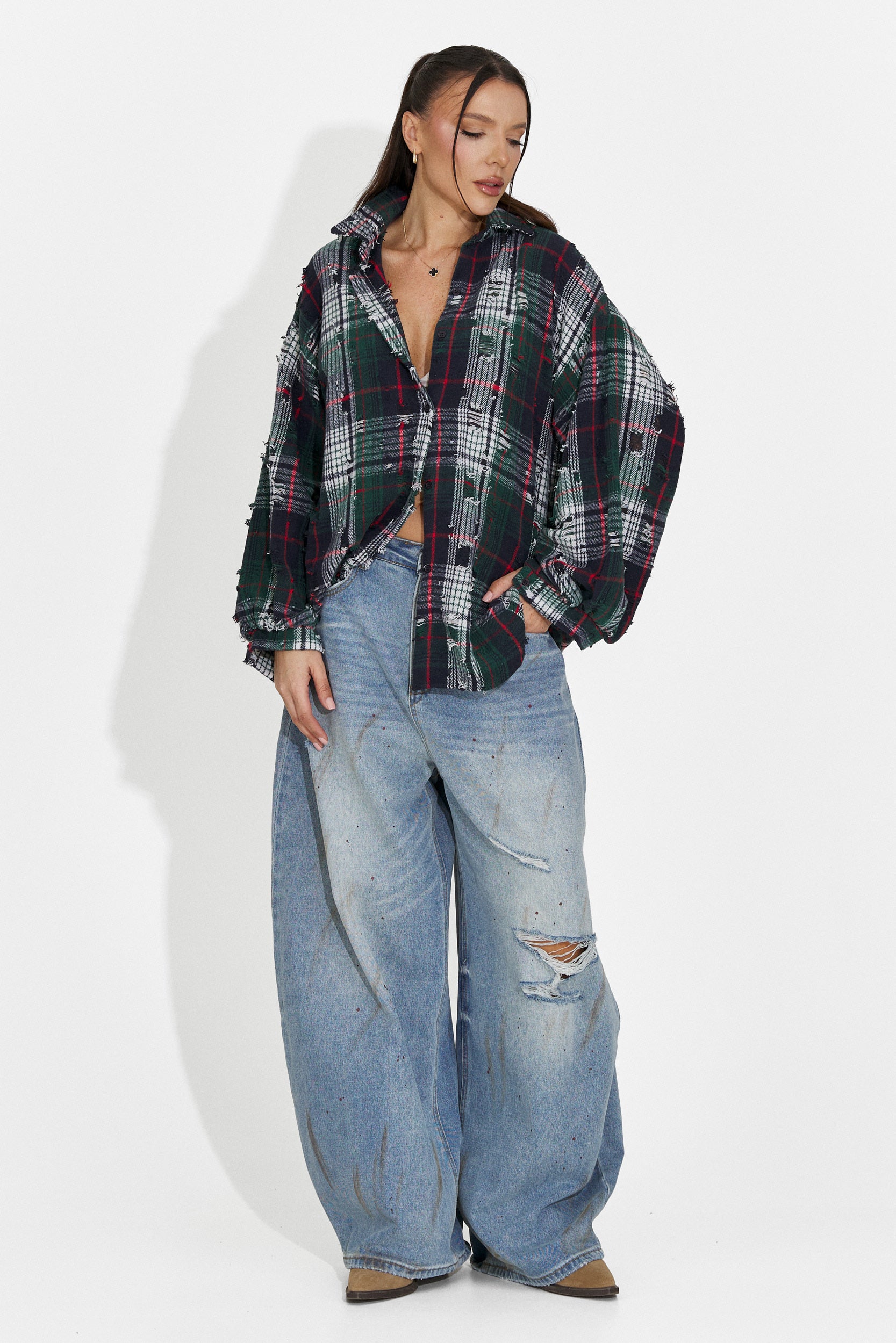Elegant Green Women's Shirt Purely Bogas