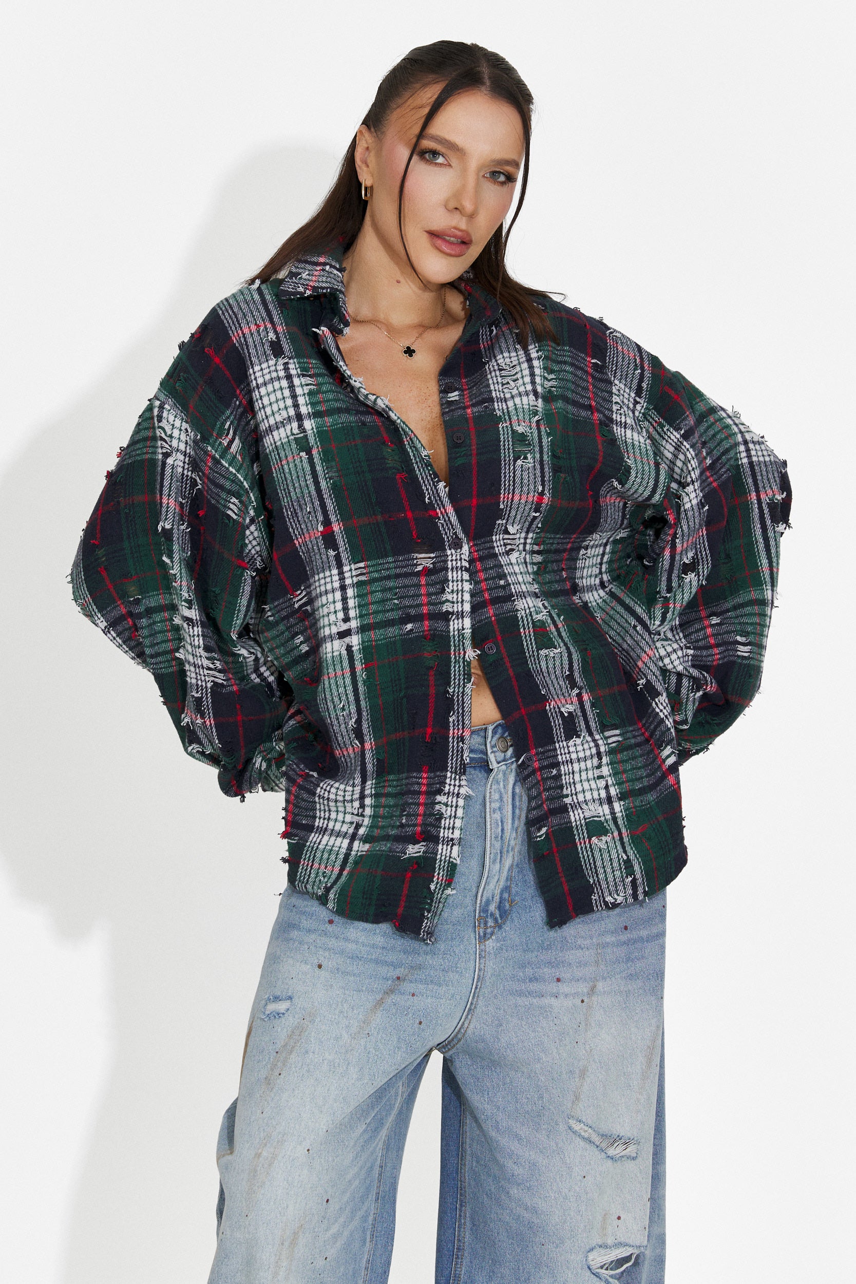 Elegant Green Women's Shirt Purely Bogas