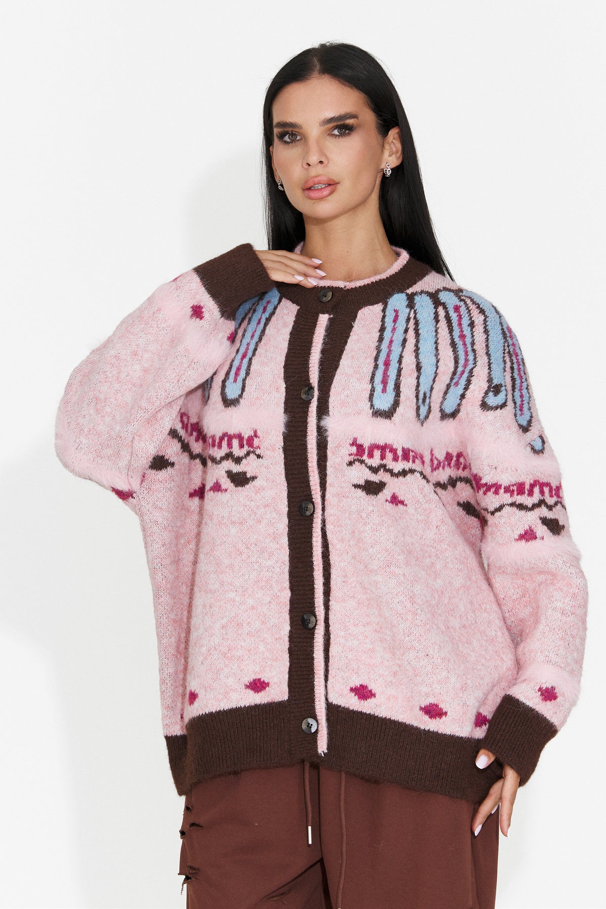 Cardigan casual roz Crsioela Bogas