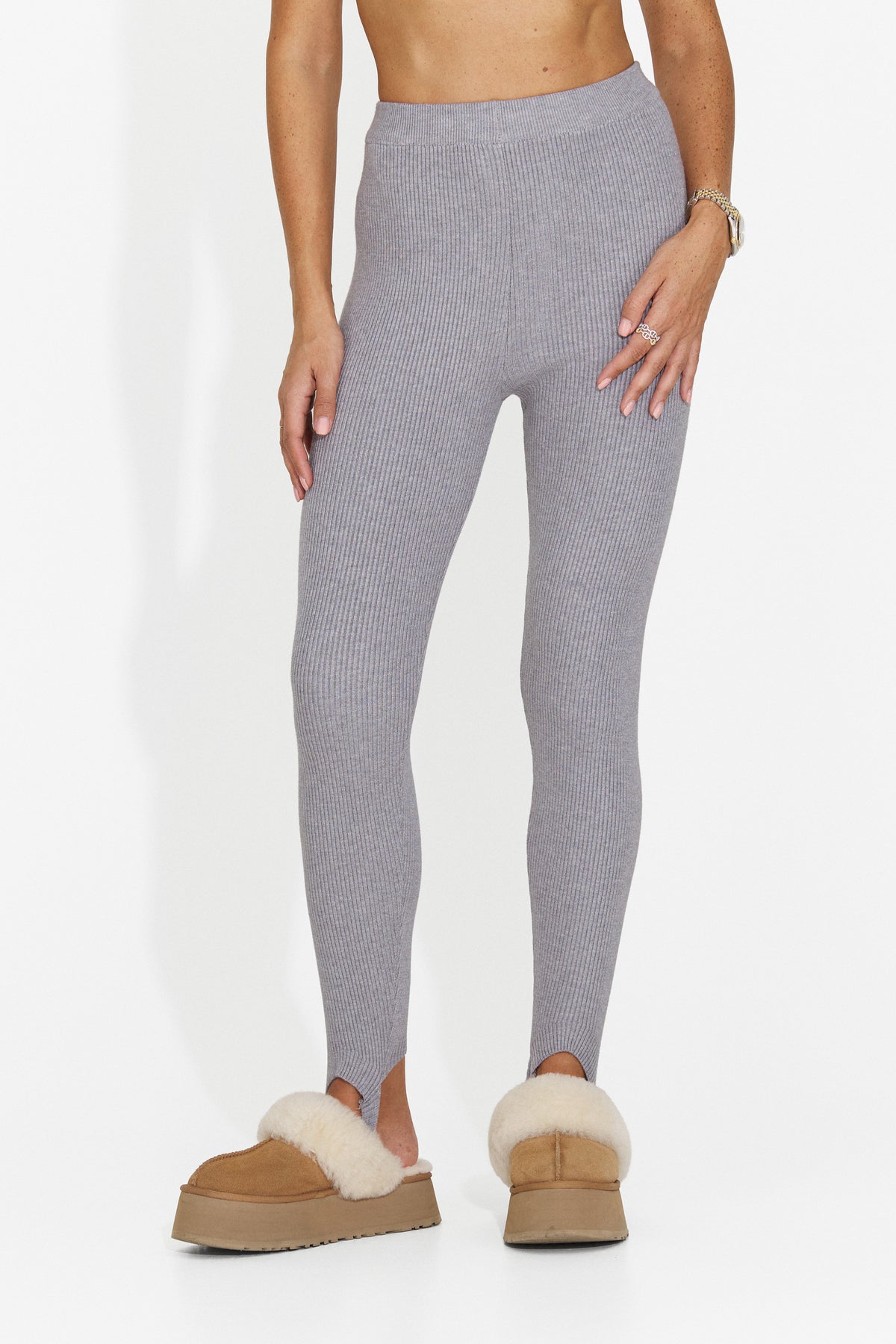 Colanti casual gri Travinoria Bogas